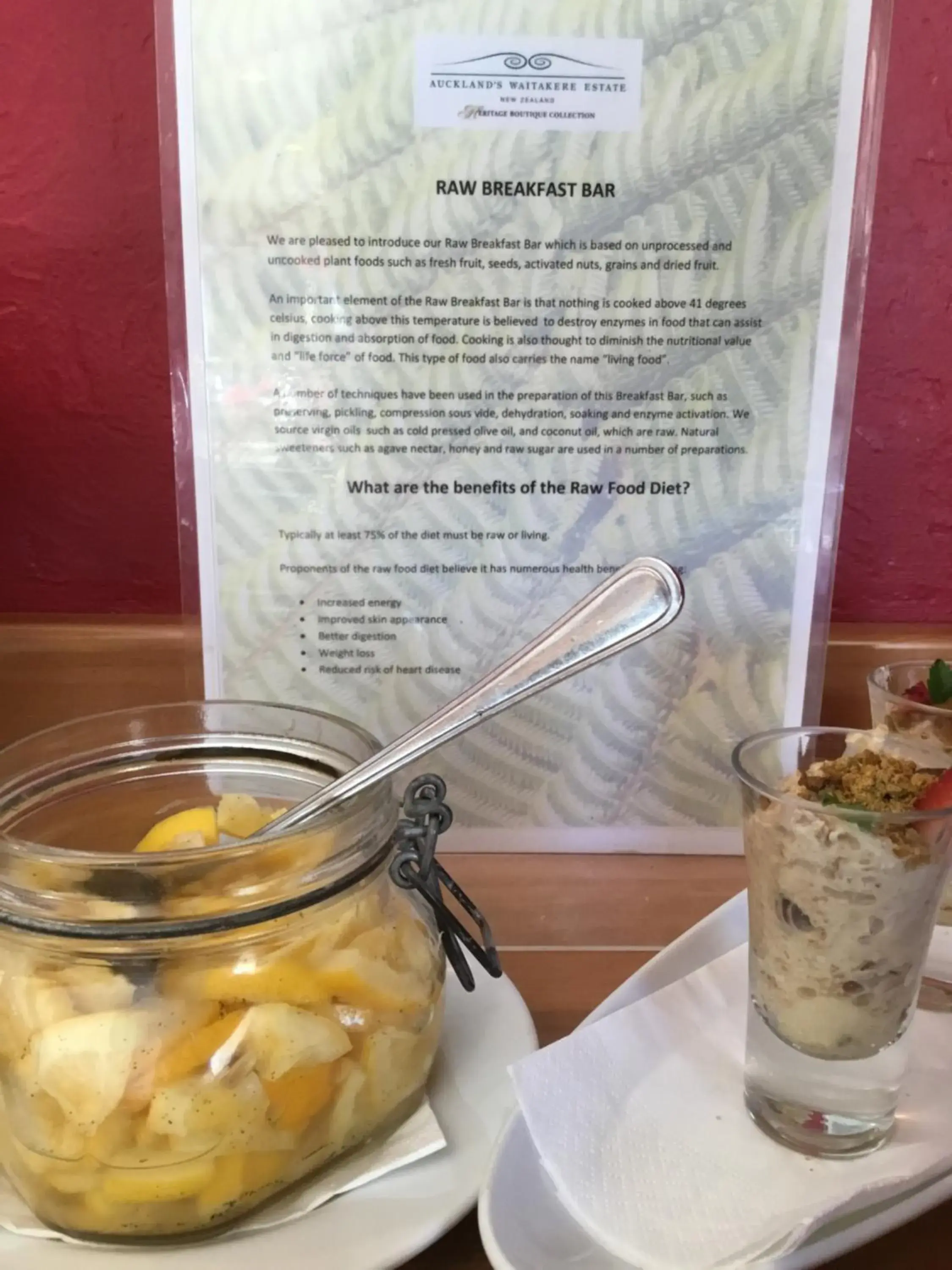 Breakfast in Waitakere Resort & Spa Breakfast in Waitakere Resort & Spa