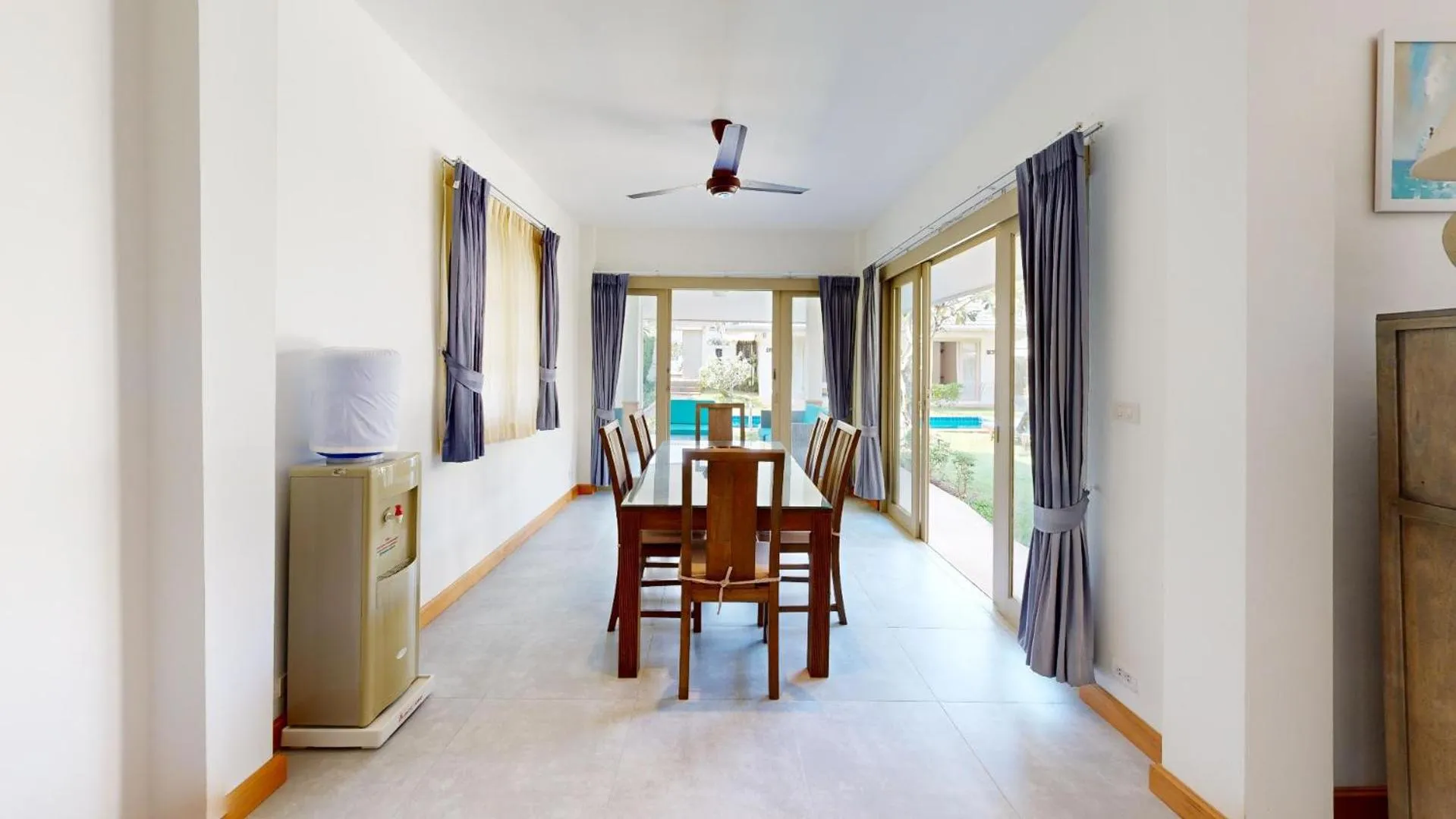 Dining area in Idyllic Samui Beach Villa Resort
