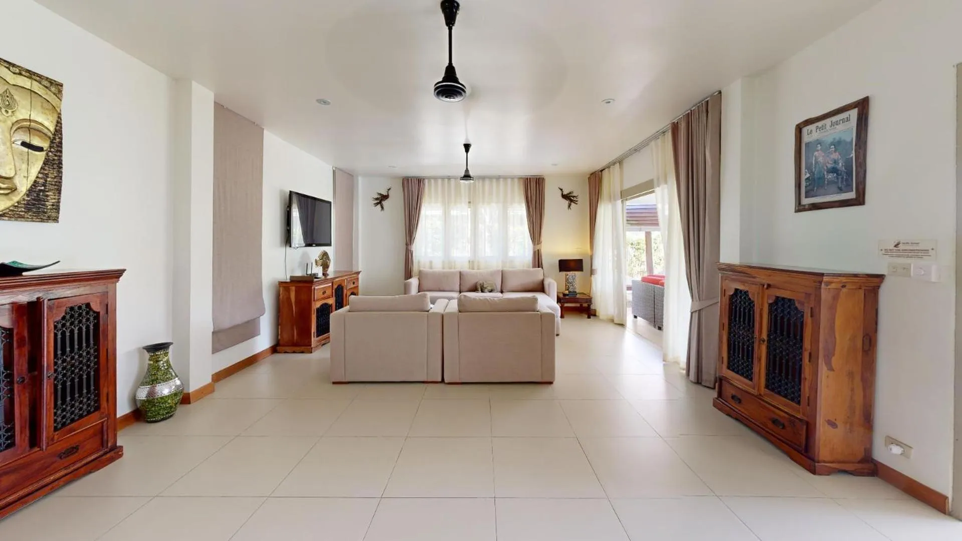 Seating area in Idyllic Samui Beach Villa Resort