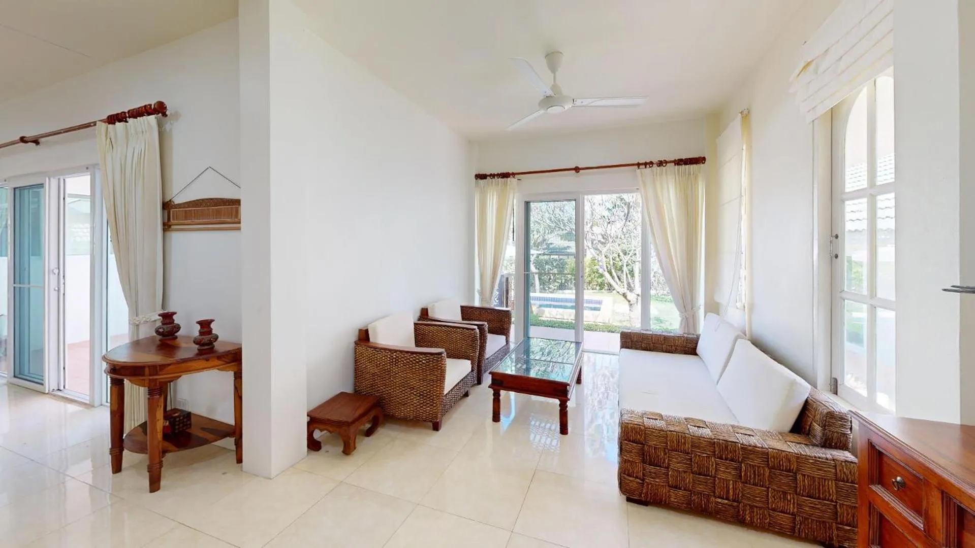 Living room in Idyllic Samui Beach Villa Resort