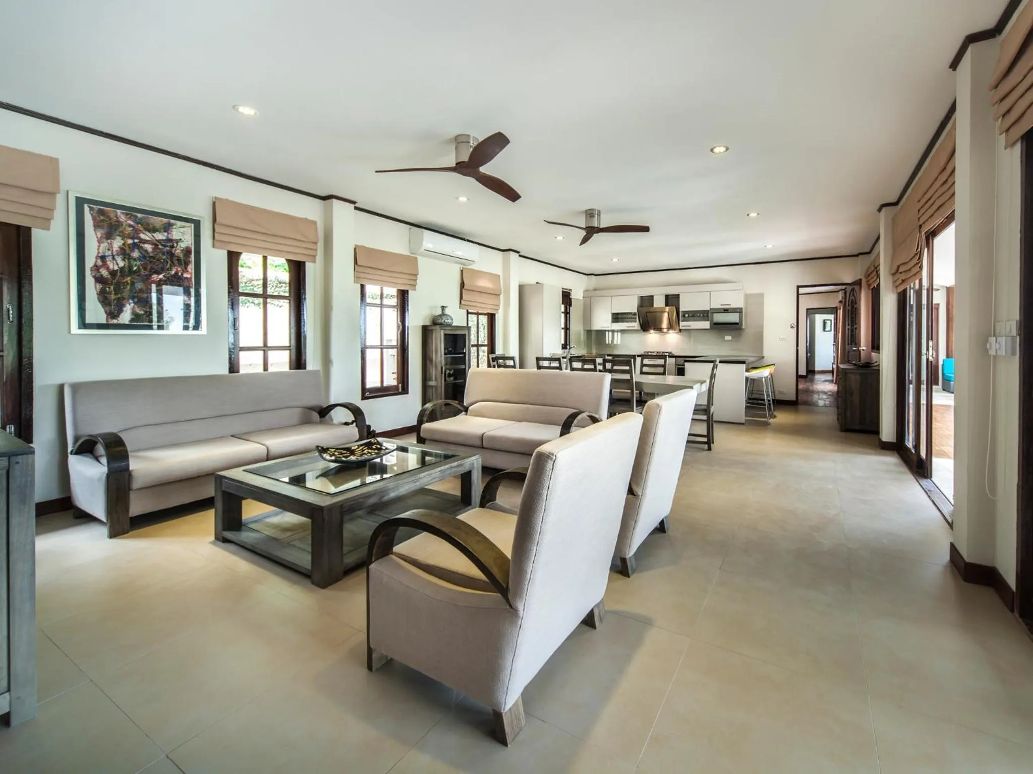 Living room in Idyllic Samui Beach Villa Resort