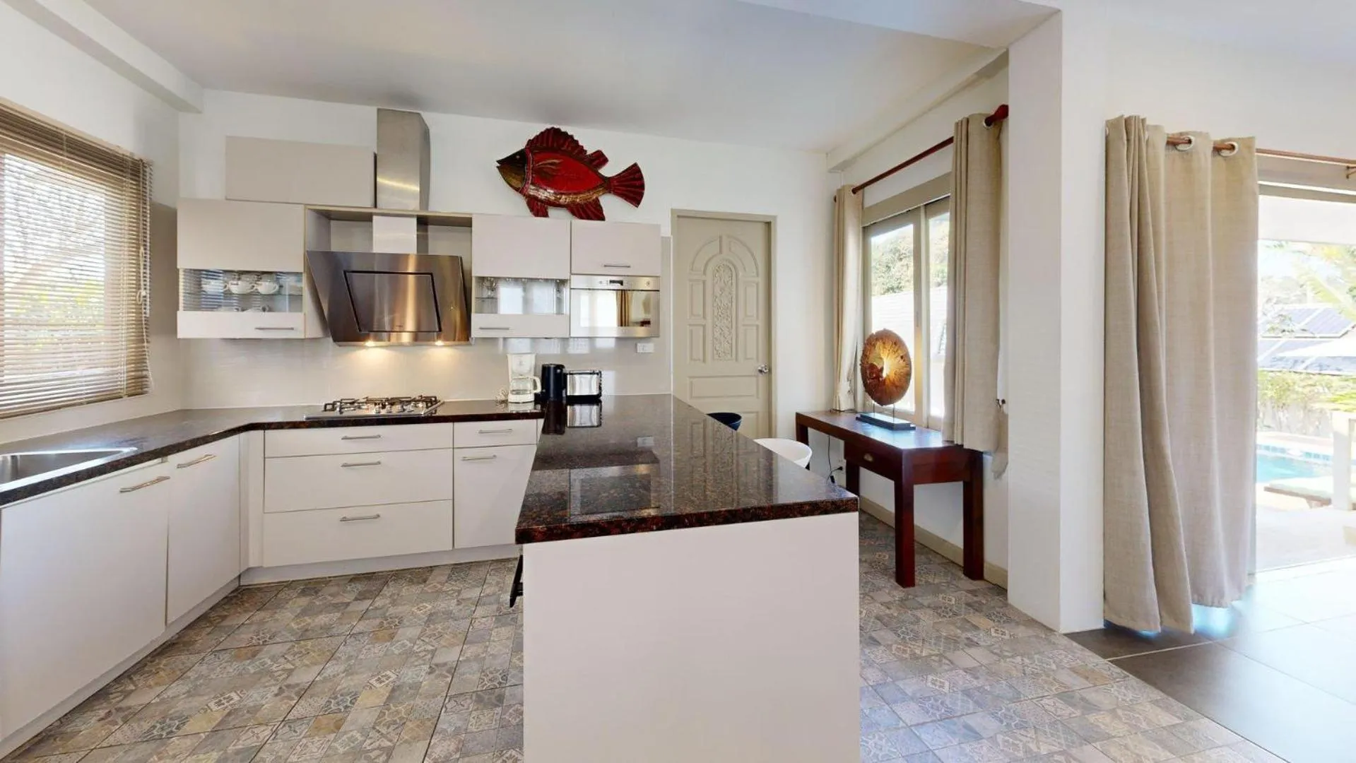 kitchen in Idyllic Samui Beach Villa Resort