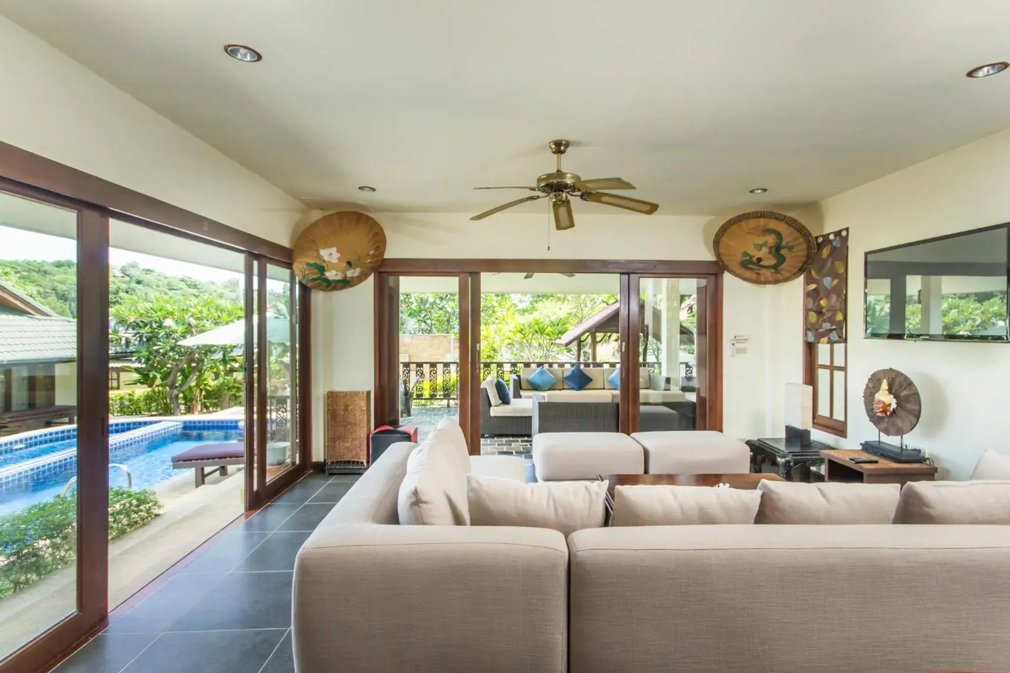 Living room in Idyllic Samui Beach Villa Resort Living room in Idyllic Samui Beach Villa Resort