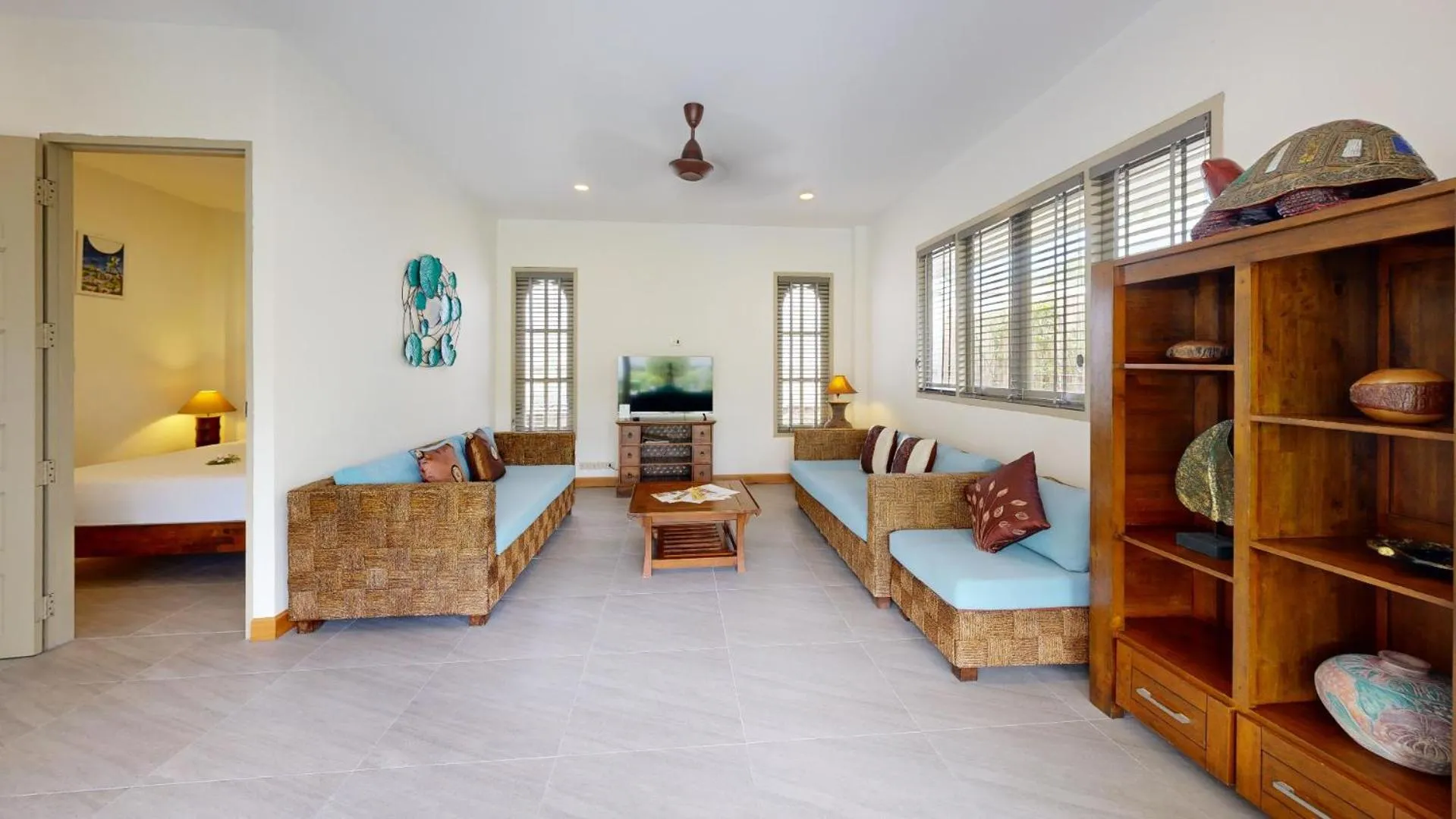 Living room in Idyllic Samui Beach Villa Resort