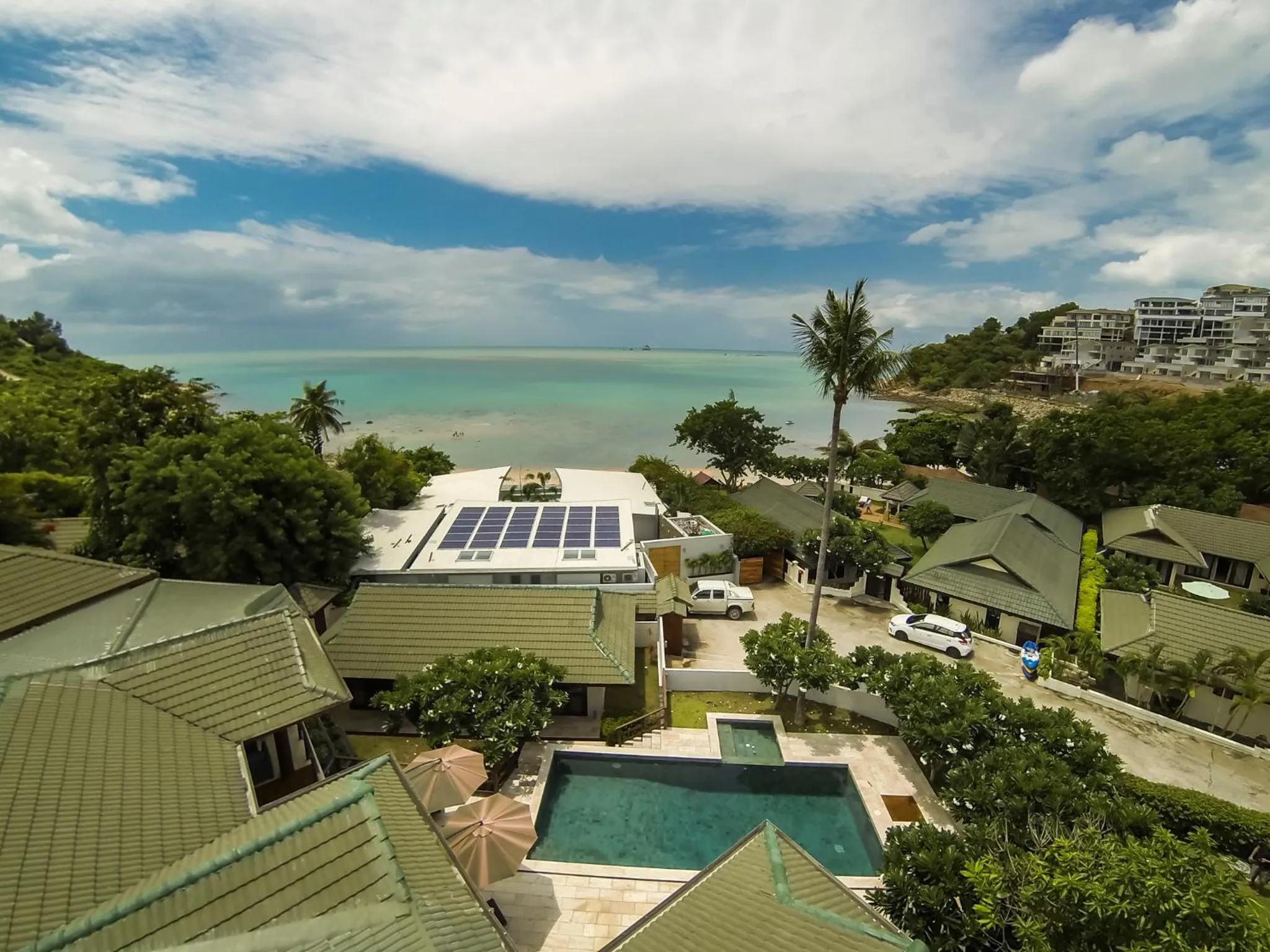 Sea view in Idyllic Samui Beach Villa Resort