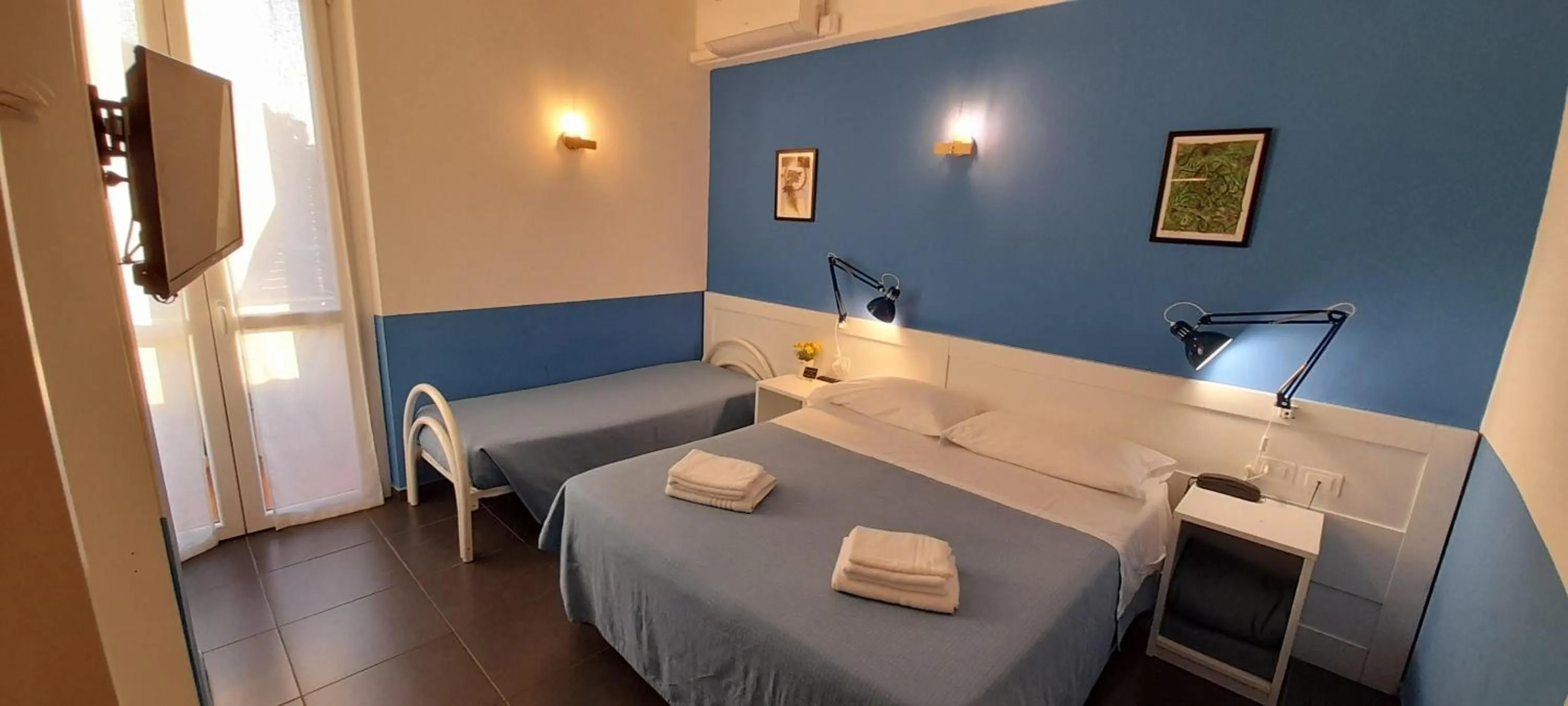 Bed in Hotel Villa Argentina