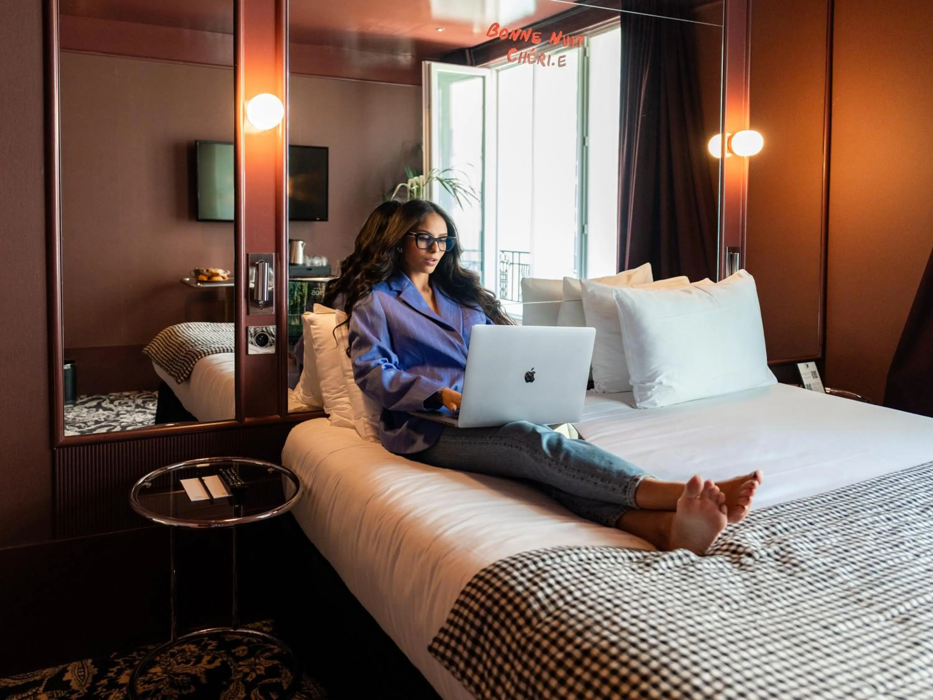 Bedroom, Bed in Hôtel La Conversation