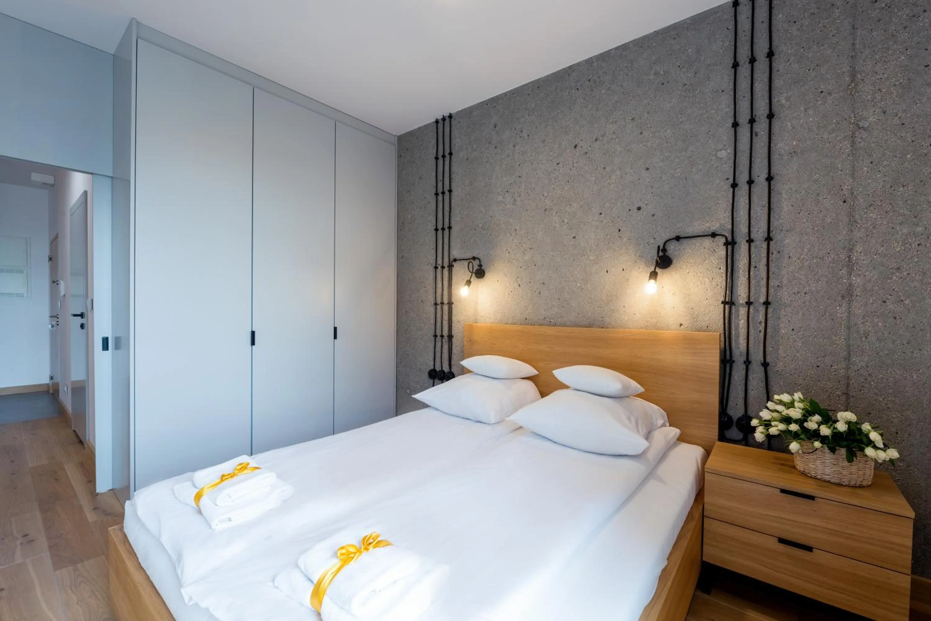 Bed in ApartHotel Kolejowa Apartamenty