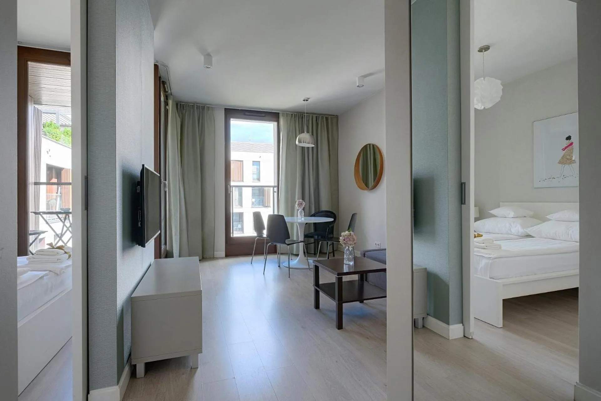 Photo of the whole room, Bed in ApartHotel Kolejowa Apartamenty