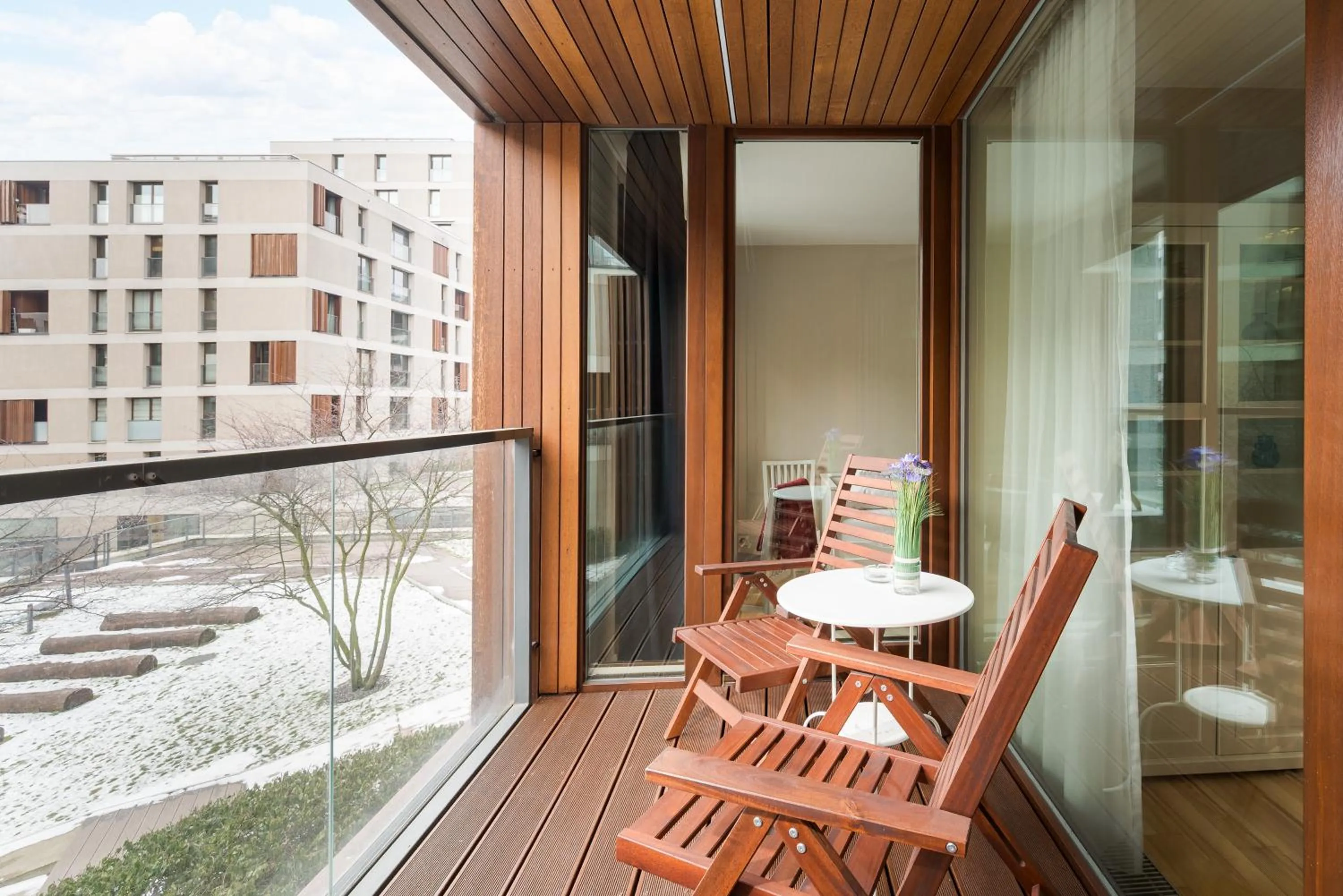 Balcony/Terrace in ApartHotel Kolejowa Apartamenty