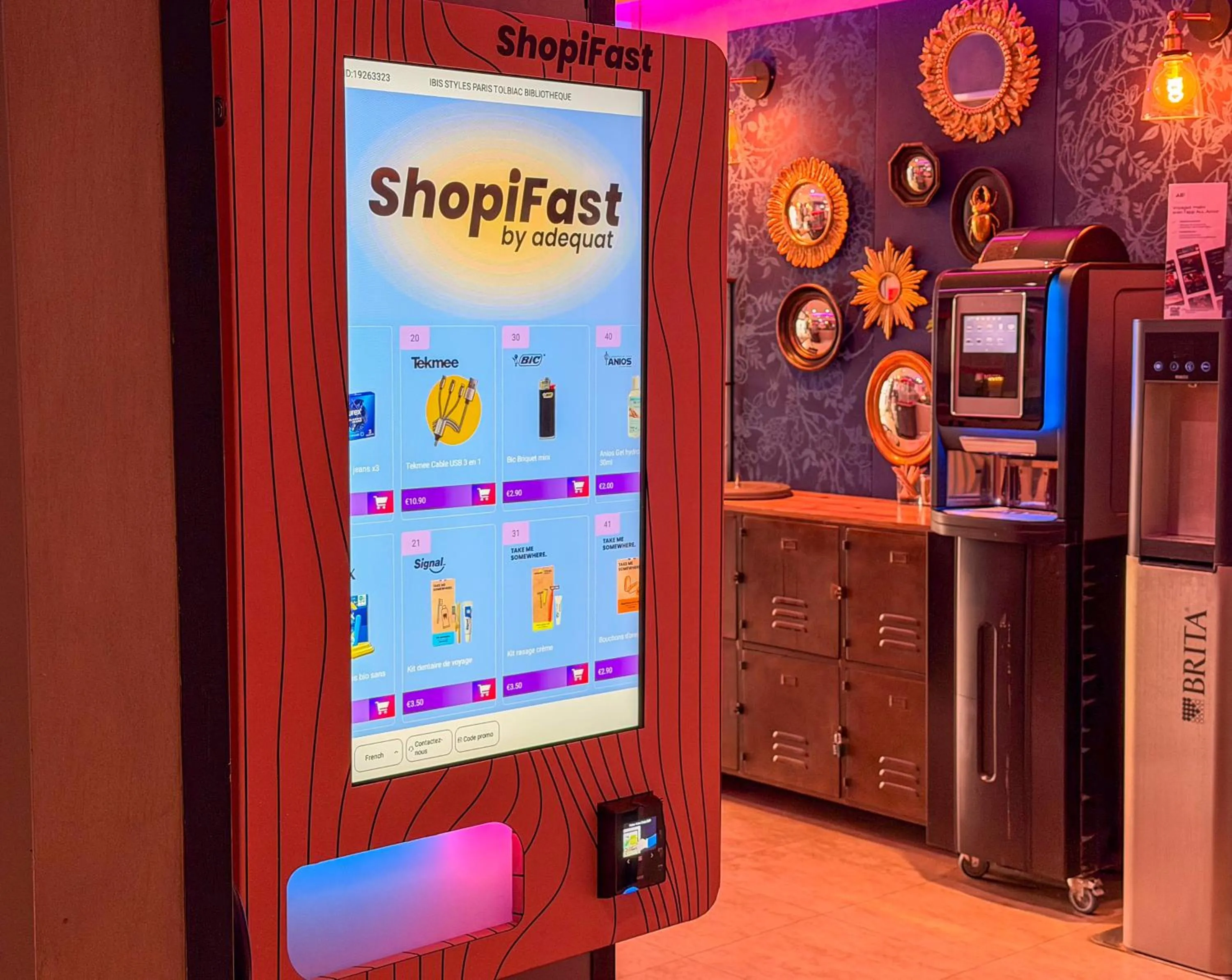 vending machine in ibis Styles Paris Tolbiac Bibliotheque