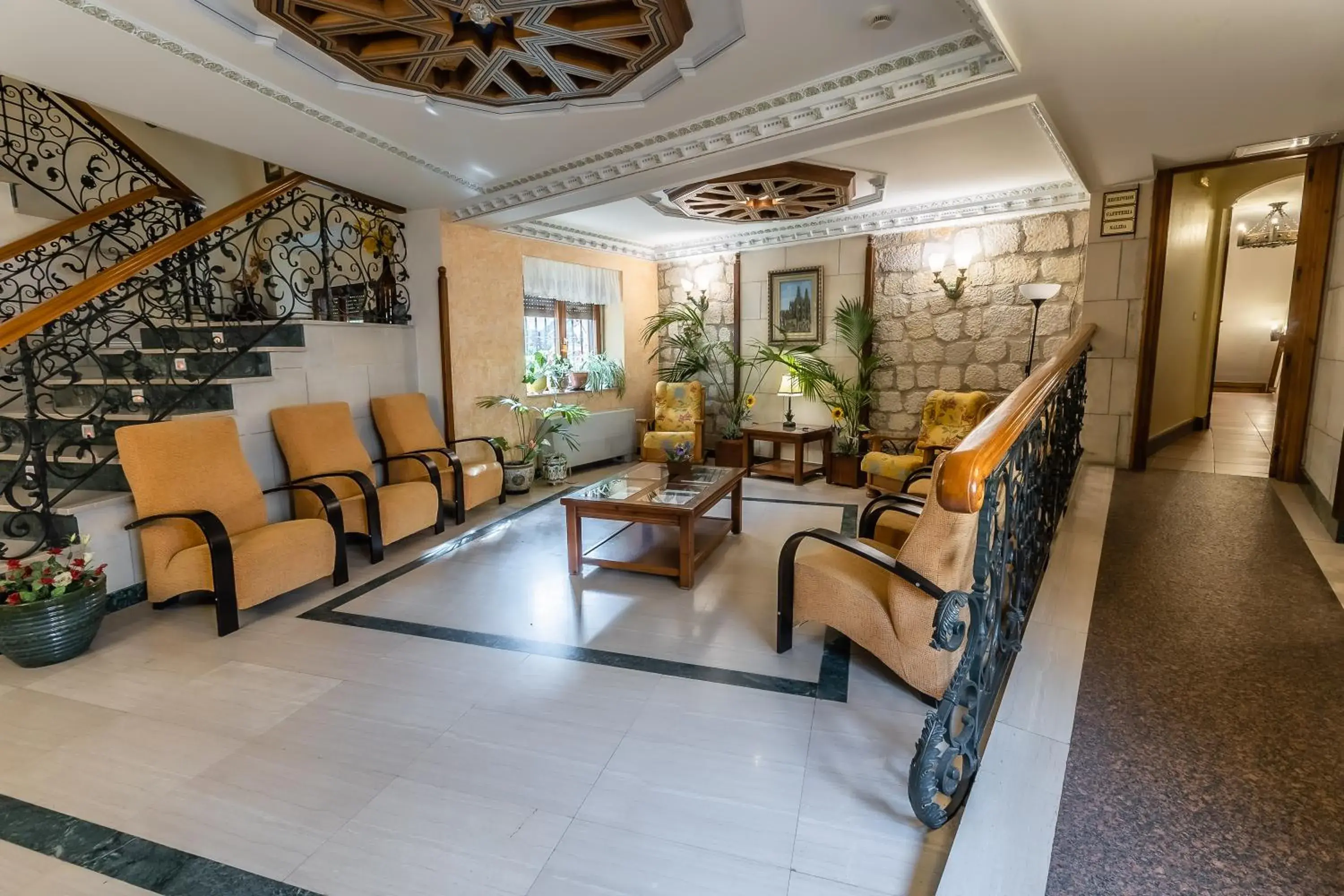 Lobby or reception in Hotel Santo Domingo de Silos Lobby or reception in Hotel Santo Domingo de Silos