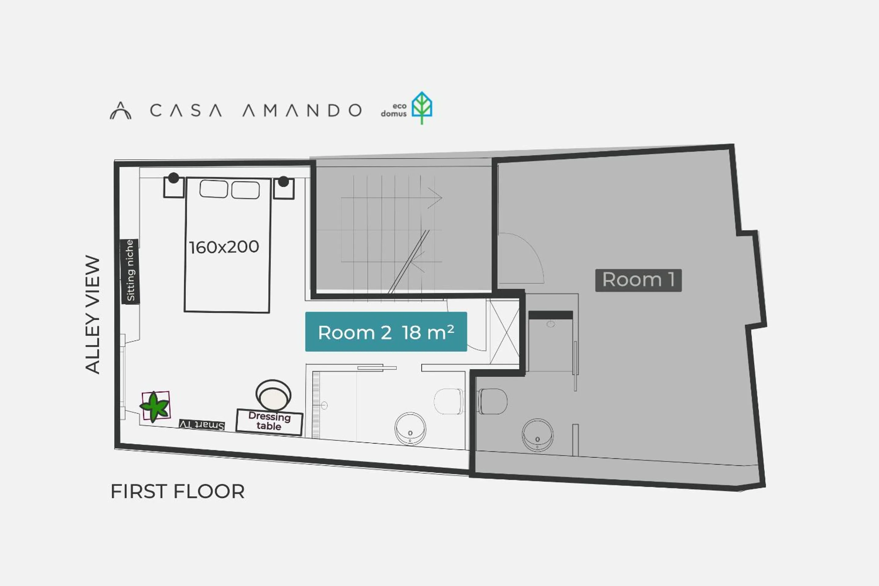 Floor plan in Casa Amando Eco Boutique House