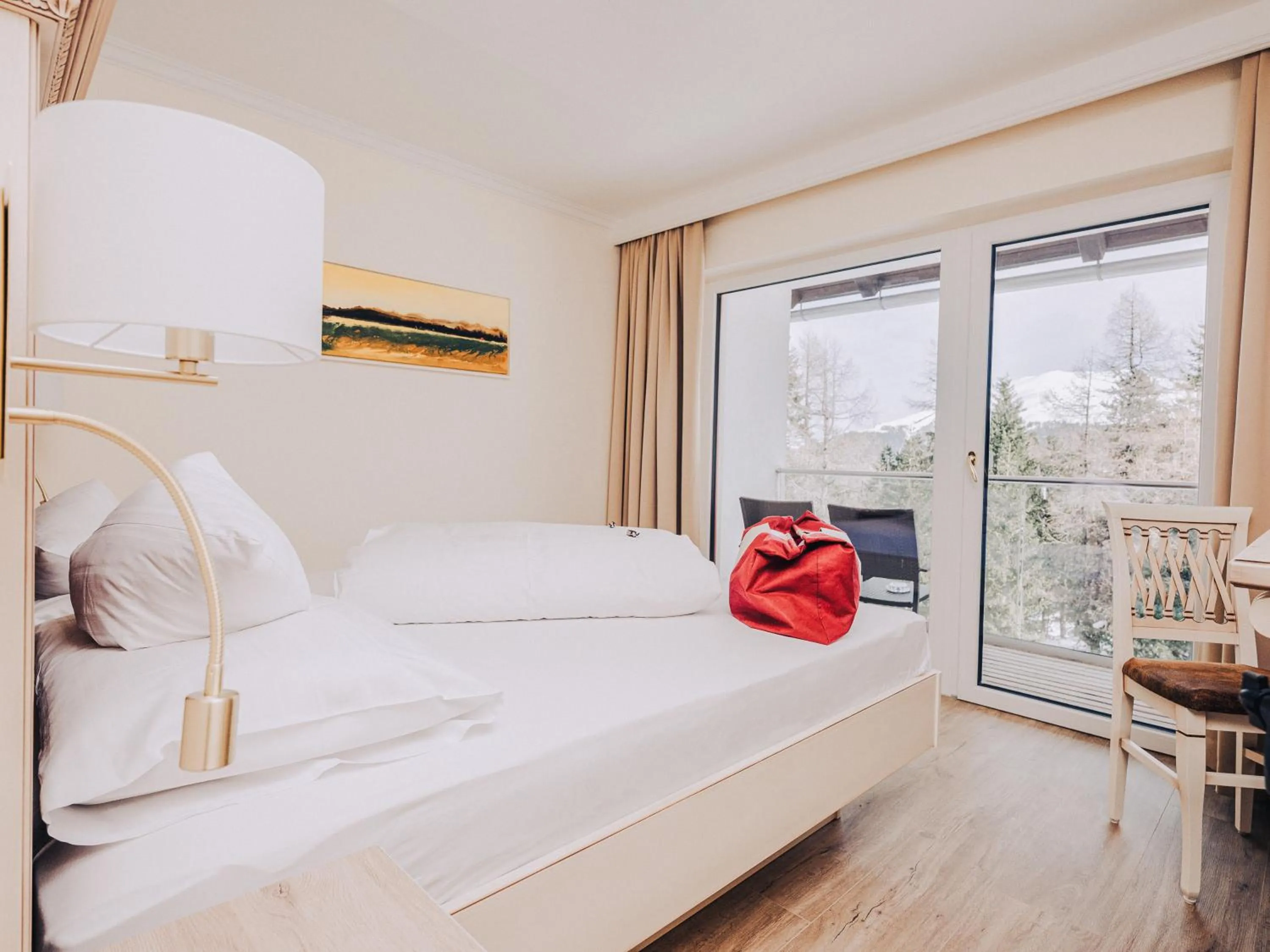 Bed in Schlosshotel Seewirt