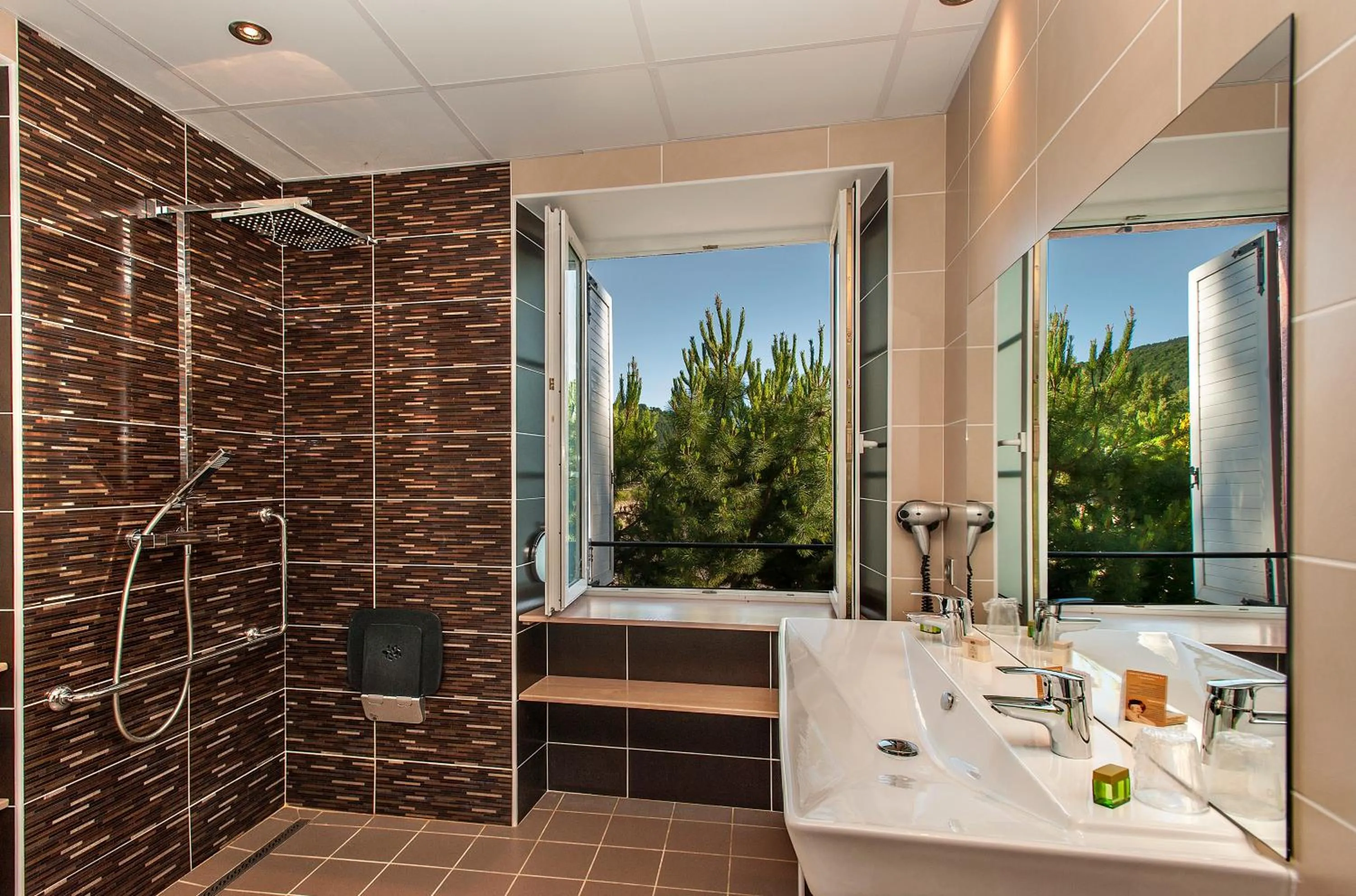 Toilet in Logis Hôtel Restaurant Les 2 Rives - A75, en bordure de rivière