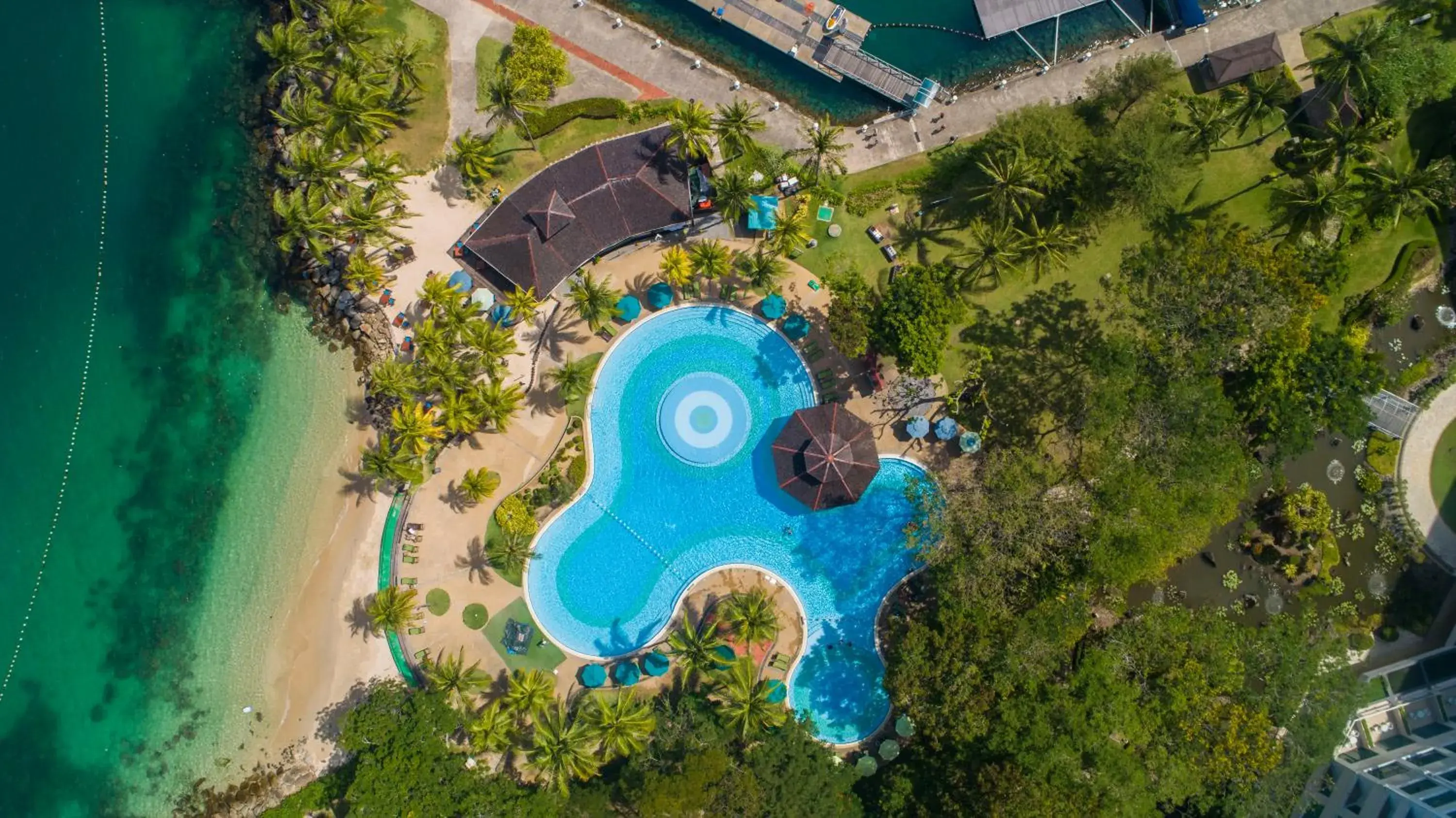 Pool view in The Pacific Sutera Hotel Pool view in The Pacific Sutera Hotel