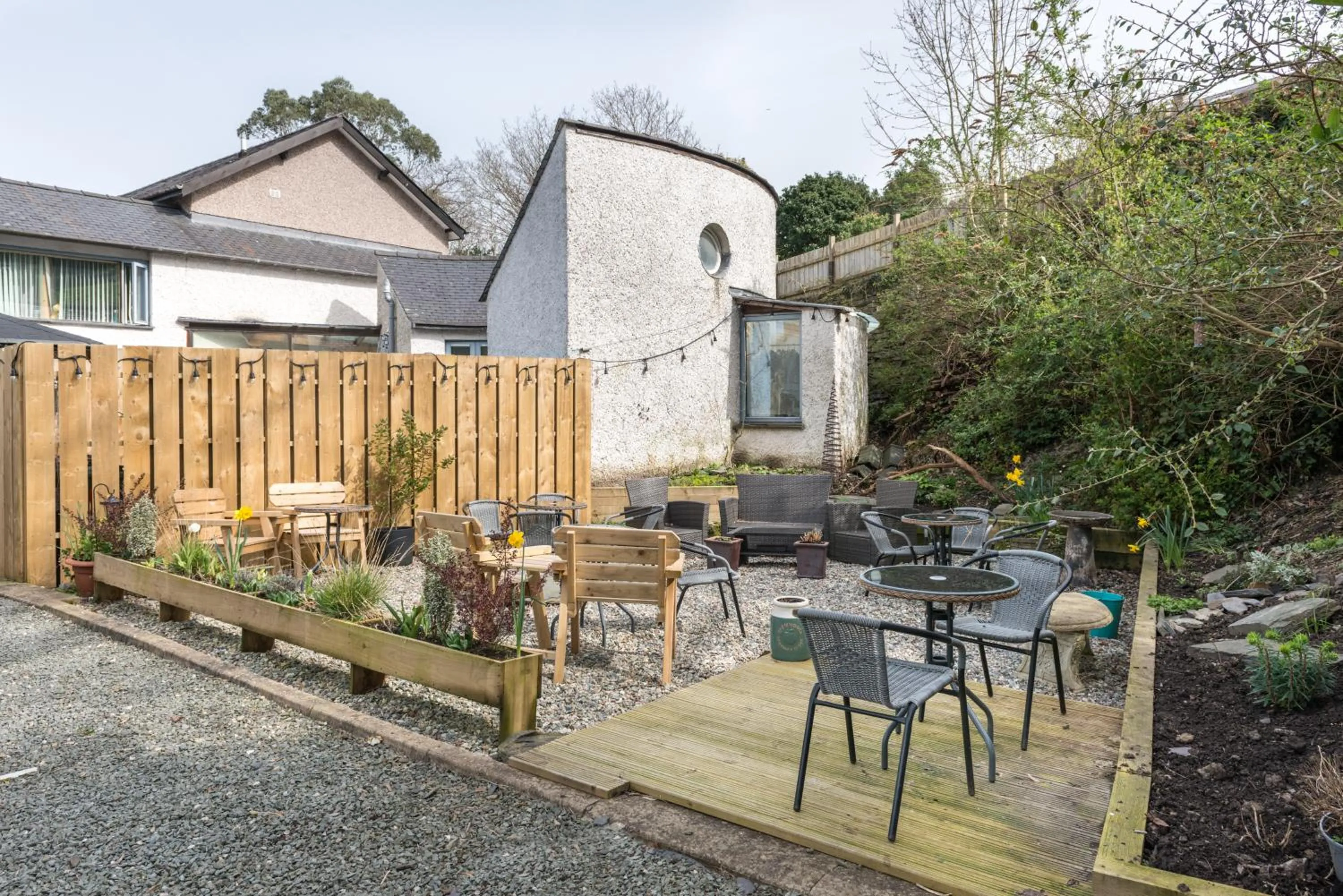 Seating area in Tudor Lodge