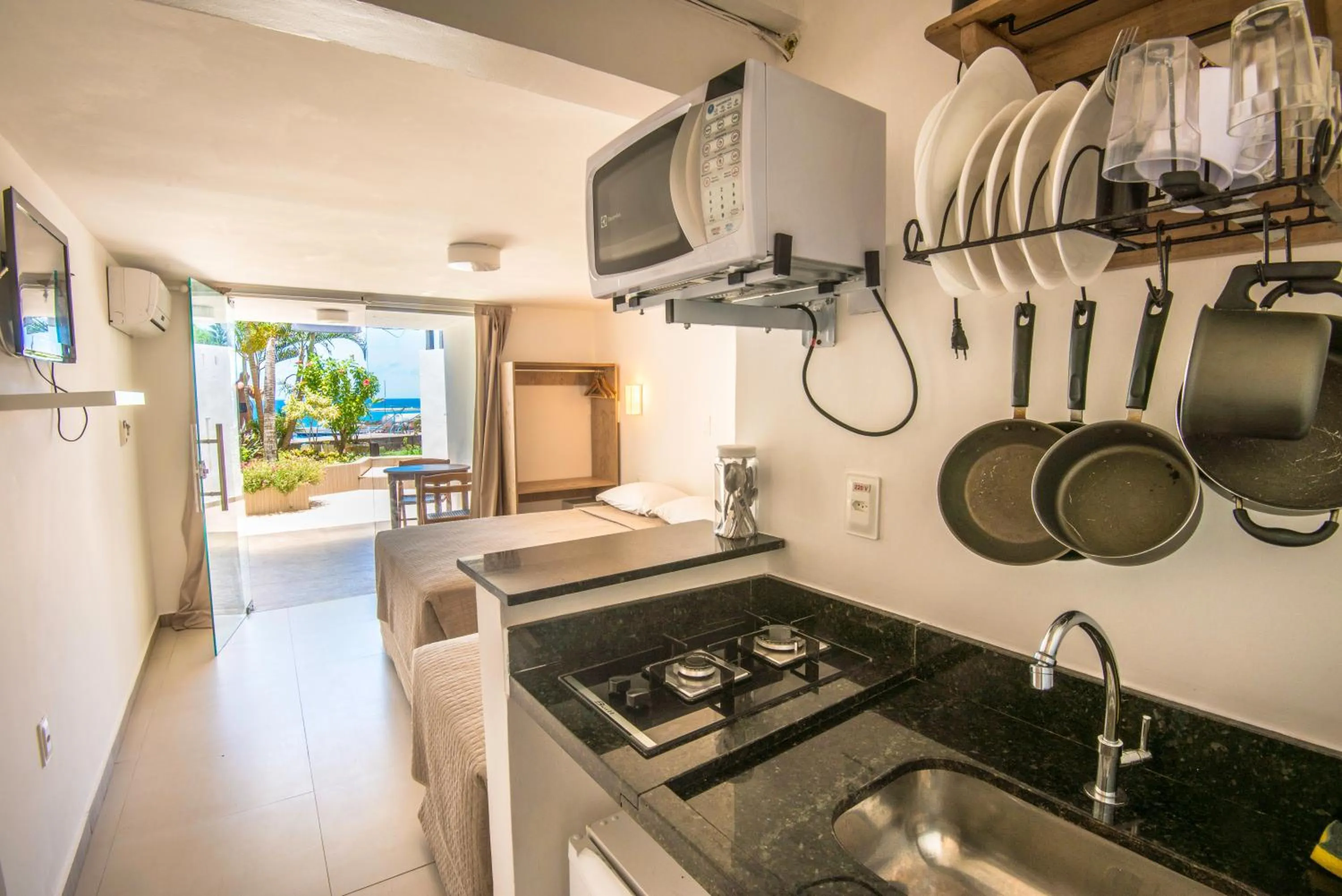 Kitchen or kitchenette in Pousada Ilha da Saudade