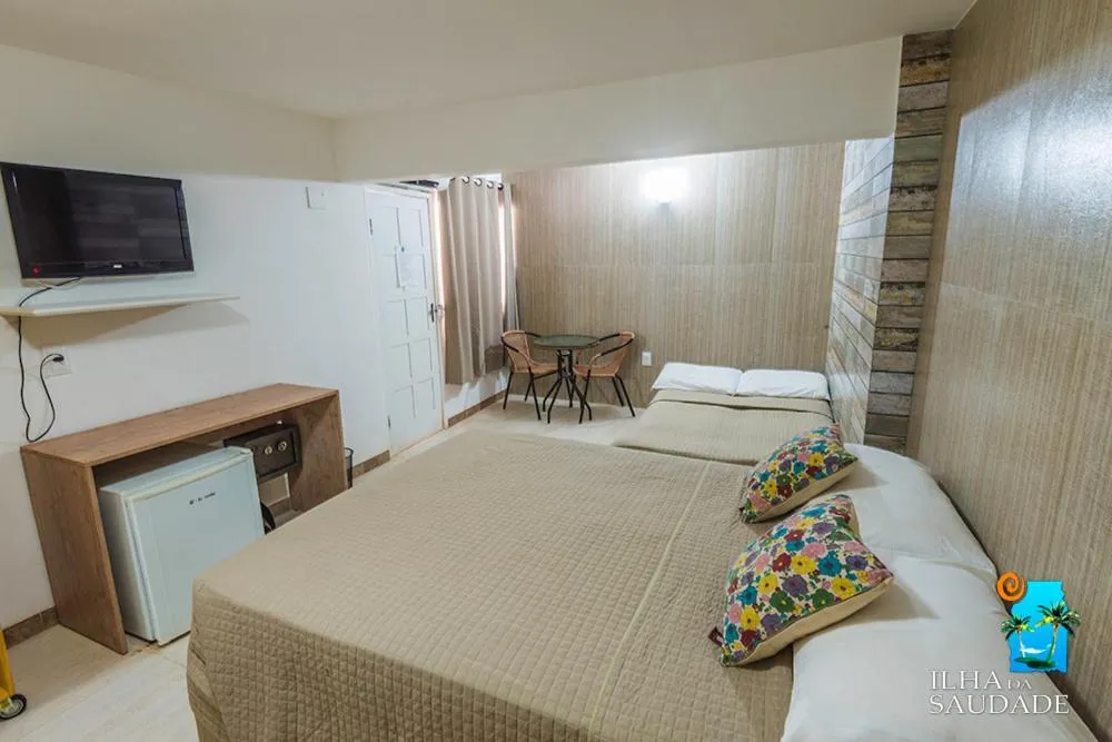 Bed in Pousada Ilha da Saudade