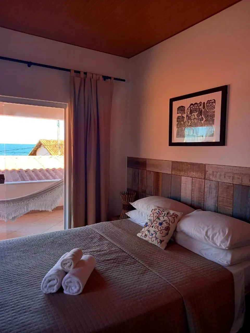 Bed in Pousada Ilha da Saudade