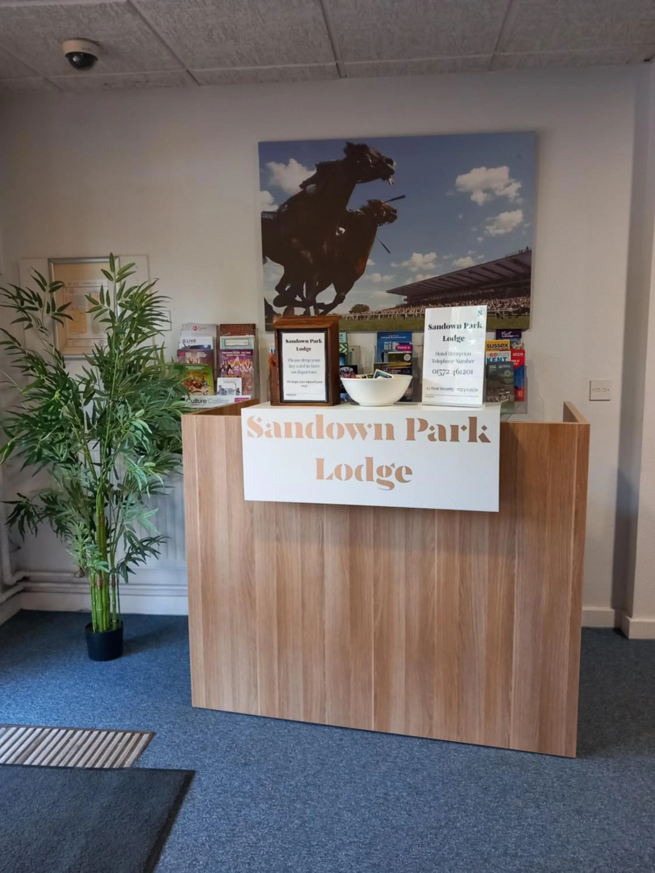 Property logo or sign in Sandown Park Lodge