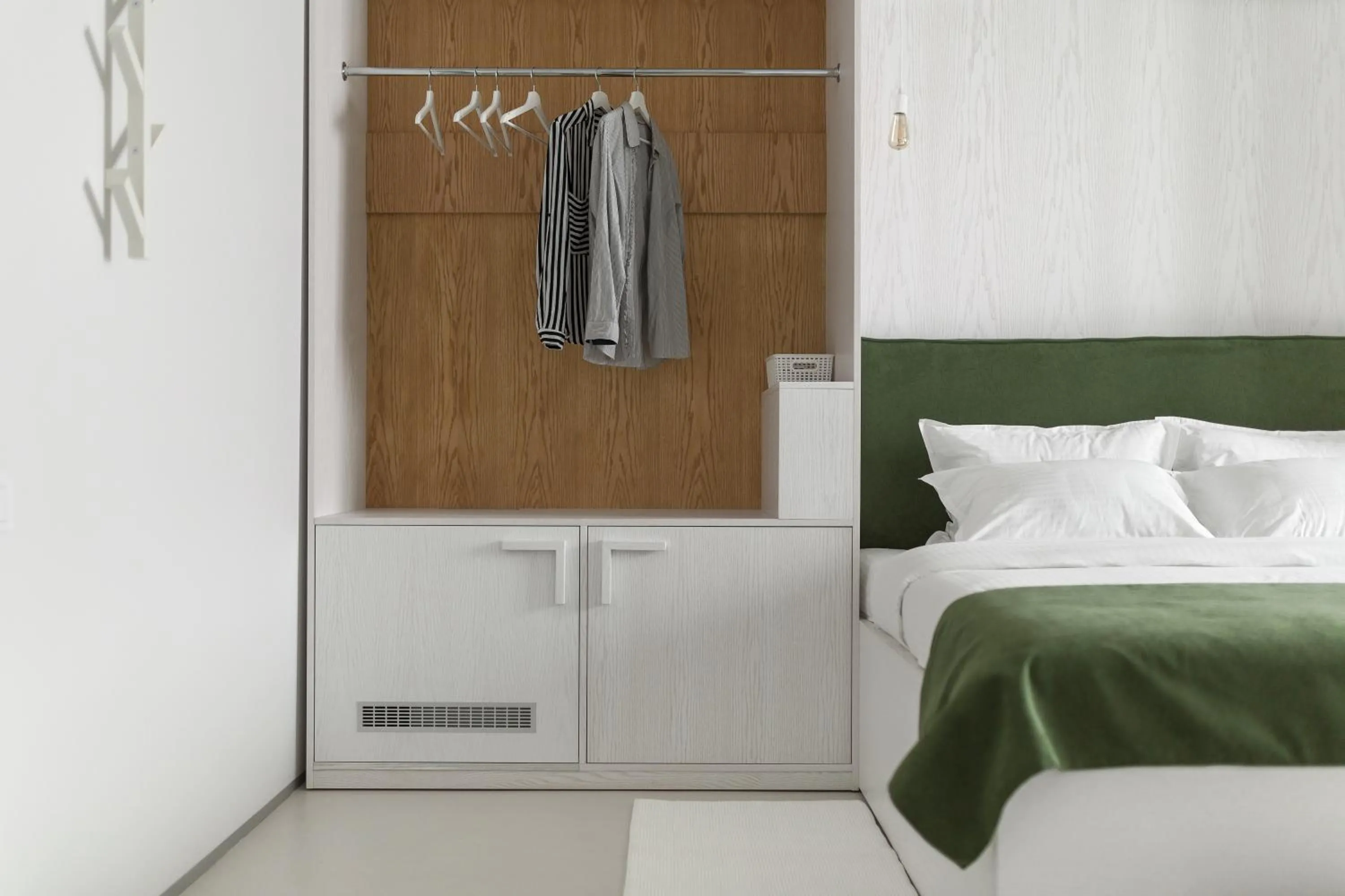 Decorative detail, Bed in City Hotel Bortoli