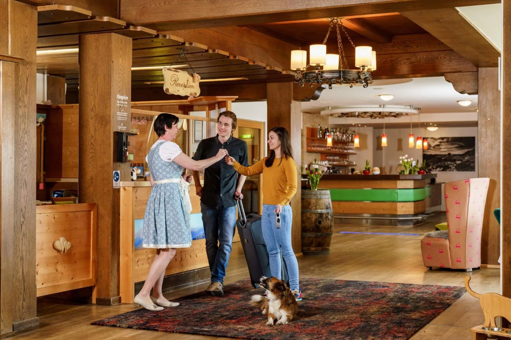 Lobby or reception in Almfrieden Hotel & Romantikchalet