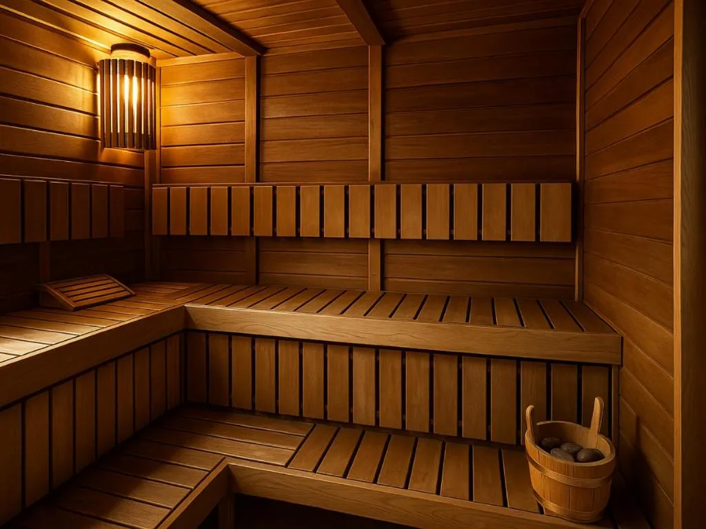 Sauna in Castle Peak Hotel
