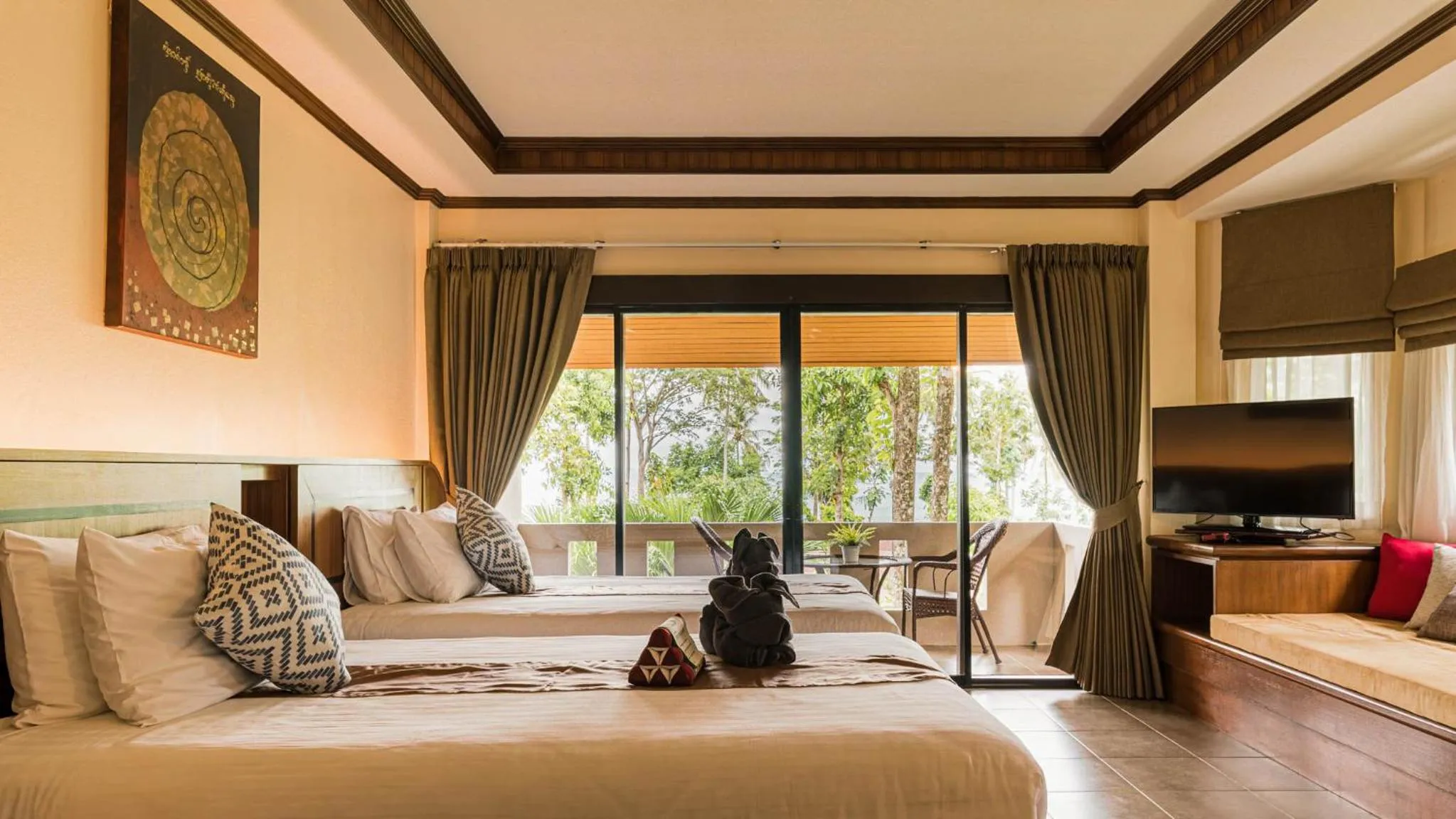 Bed in Anda Lanta Resort