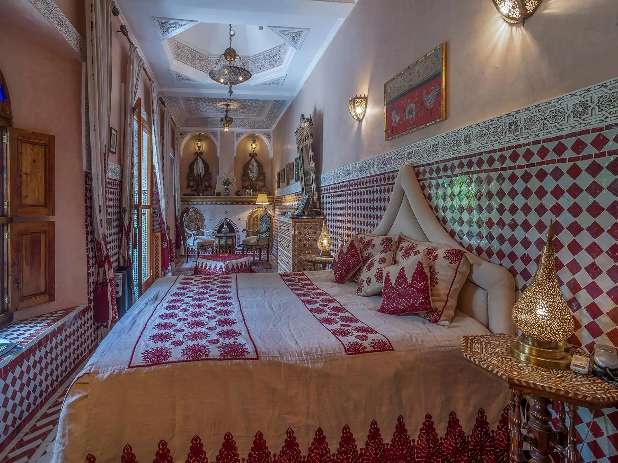 Bed in Riad & Spa Laurence Olivier