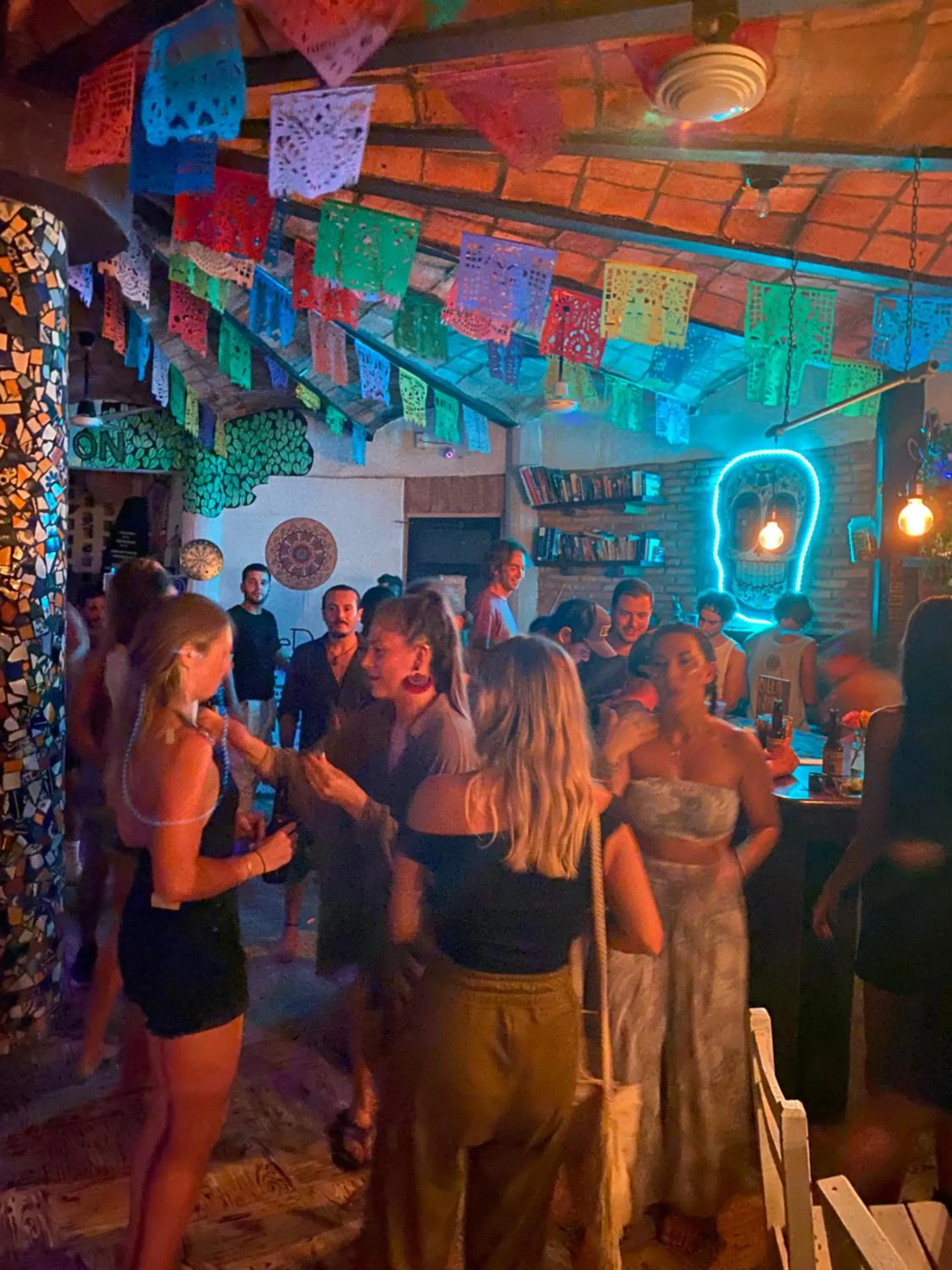 People in La Redonda Surf Hostel Sayulita