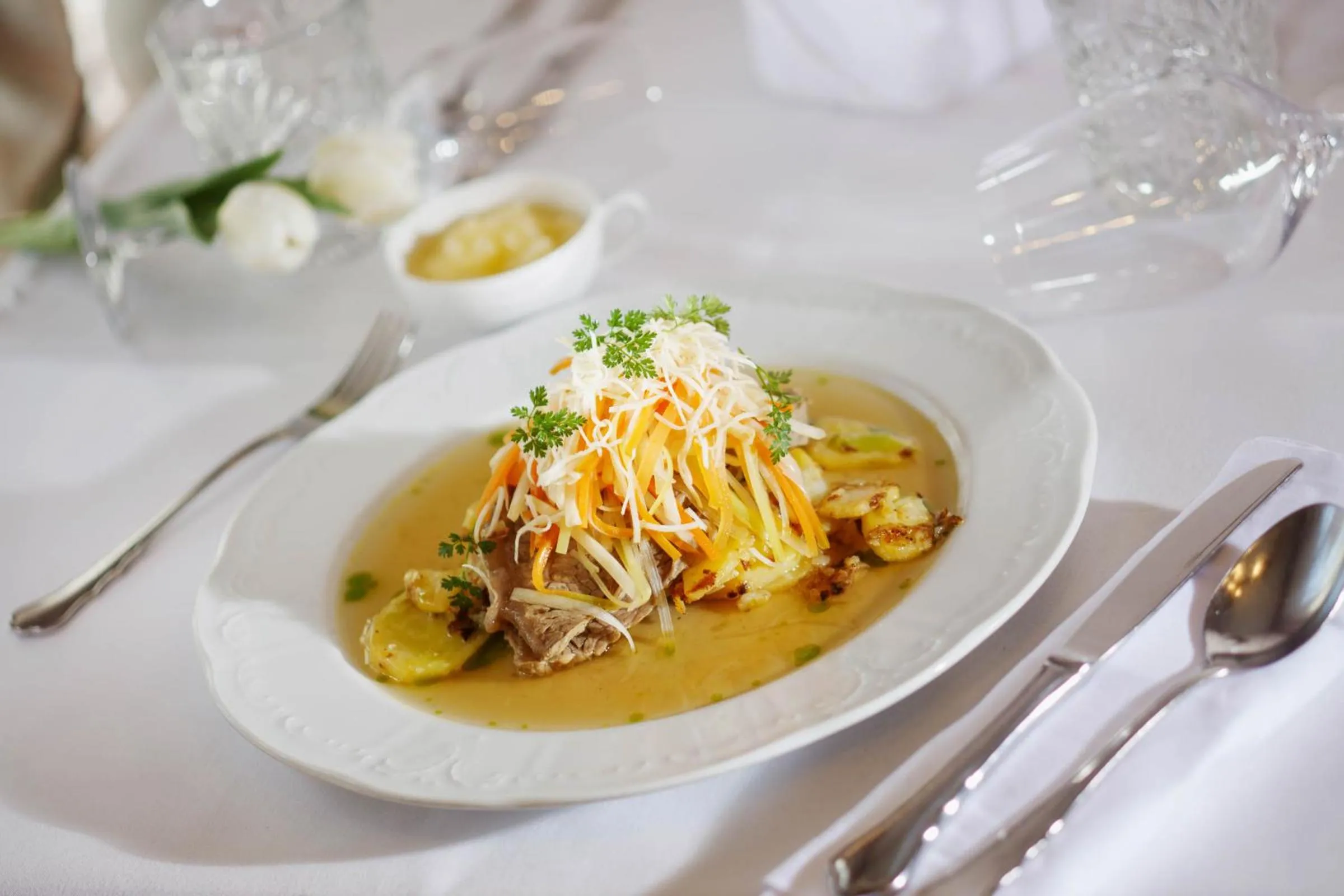 Food and drinks in Pfeiler's Bürgerstüberl - Hotel