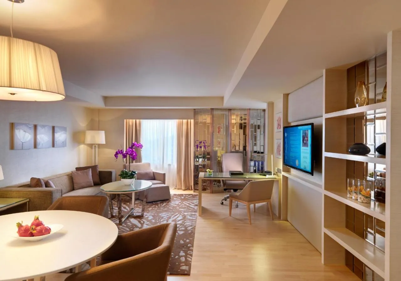 Living room in One World Hotel