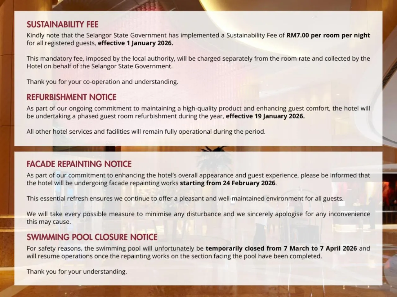 Property building in One World Hotel