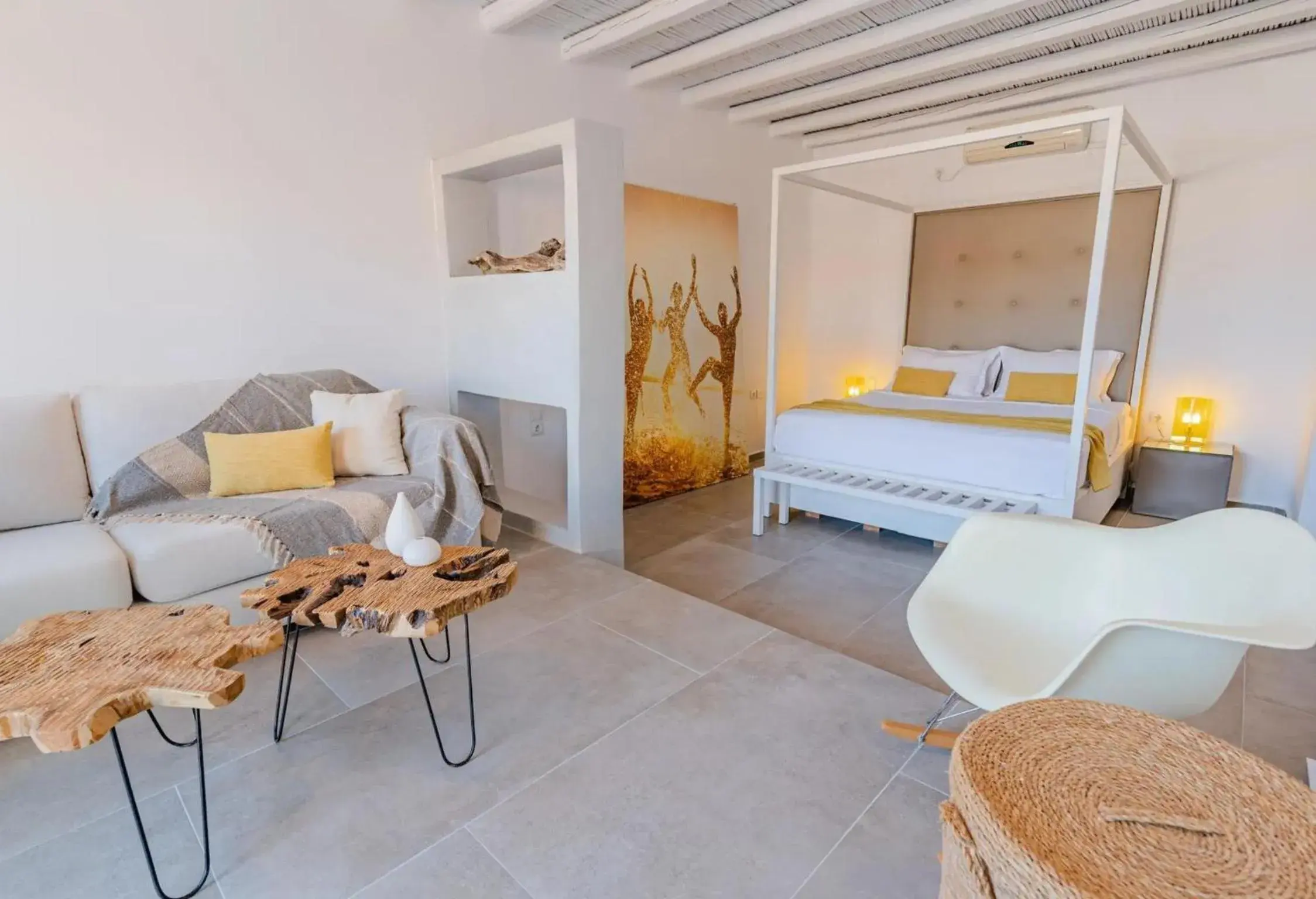 TV and multimedia, Bed in Pylaia Boutique Hotel & Spa TV and multimedia, Bed in Pylaia Boutique Hotel & Spa