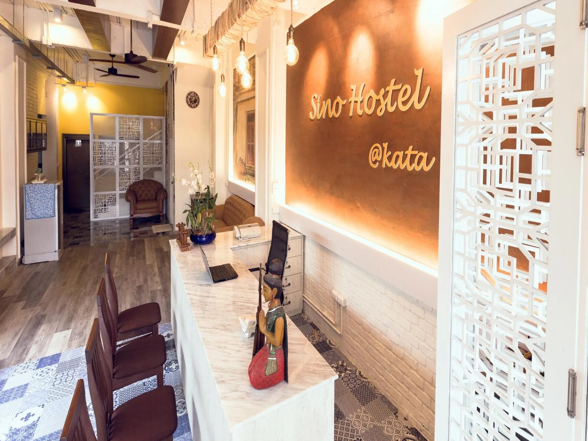 Lobby or reception in Sino Hostel @ Kata