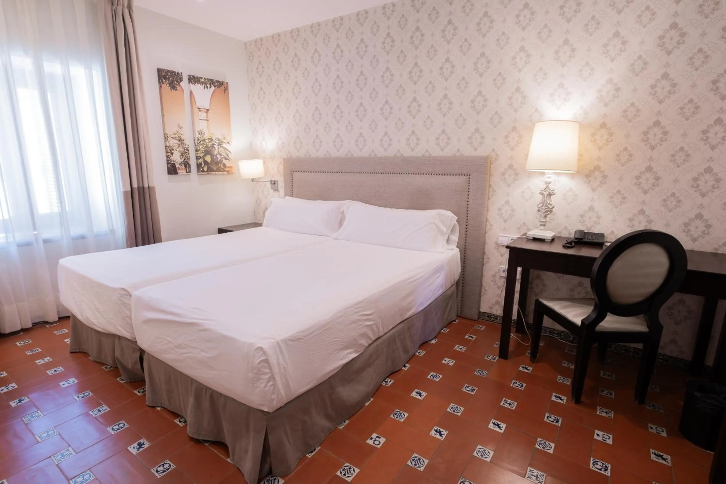 Bed in La Almoraima Hotel