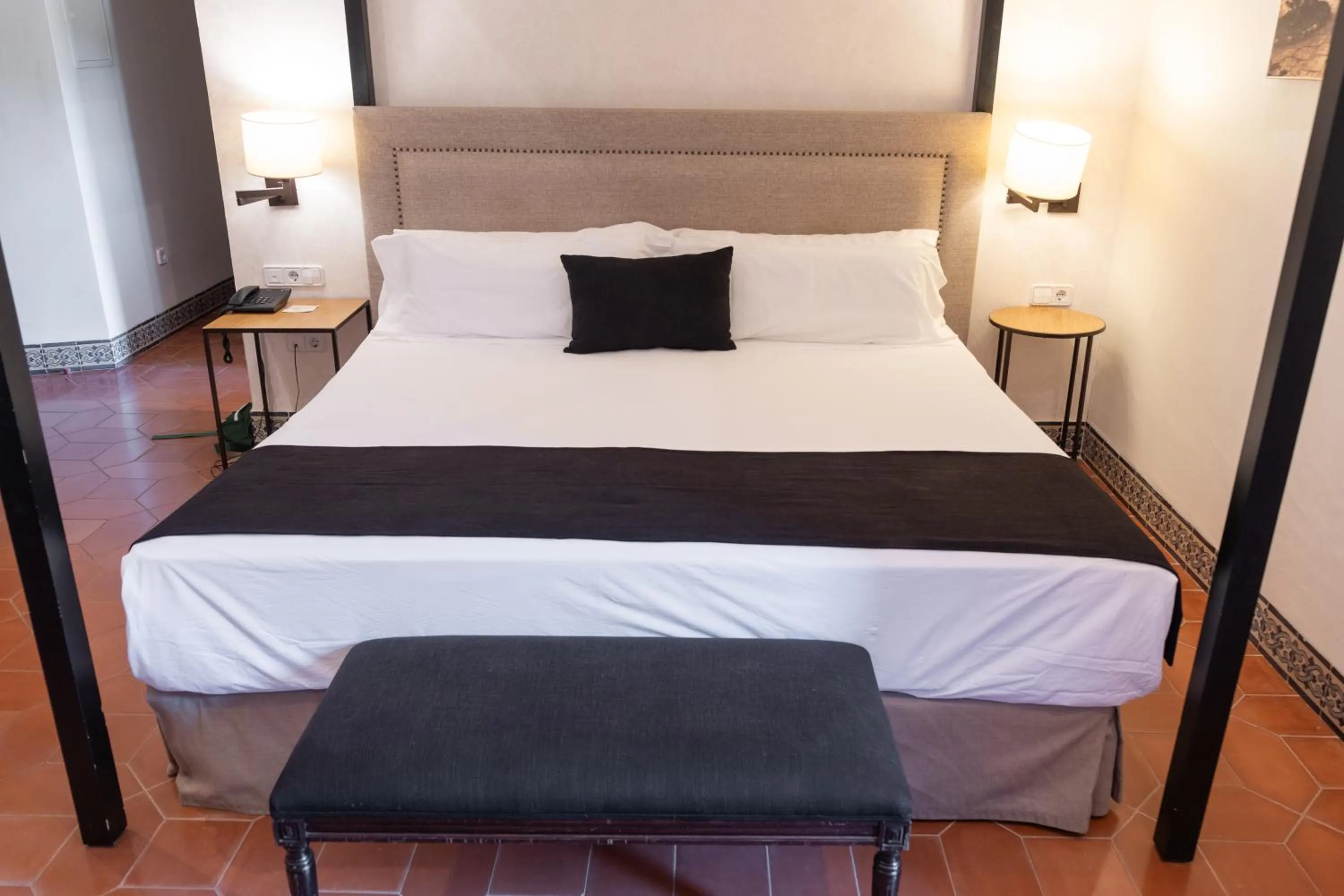 Bed in La Almoraima Hotel