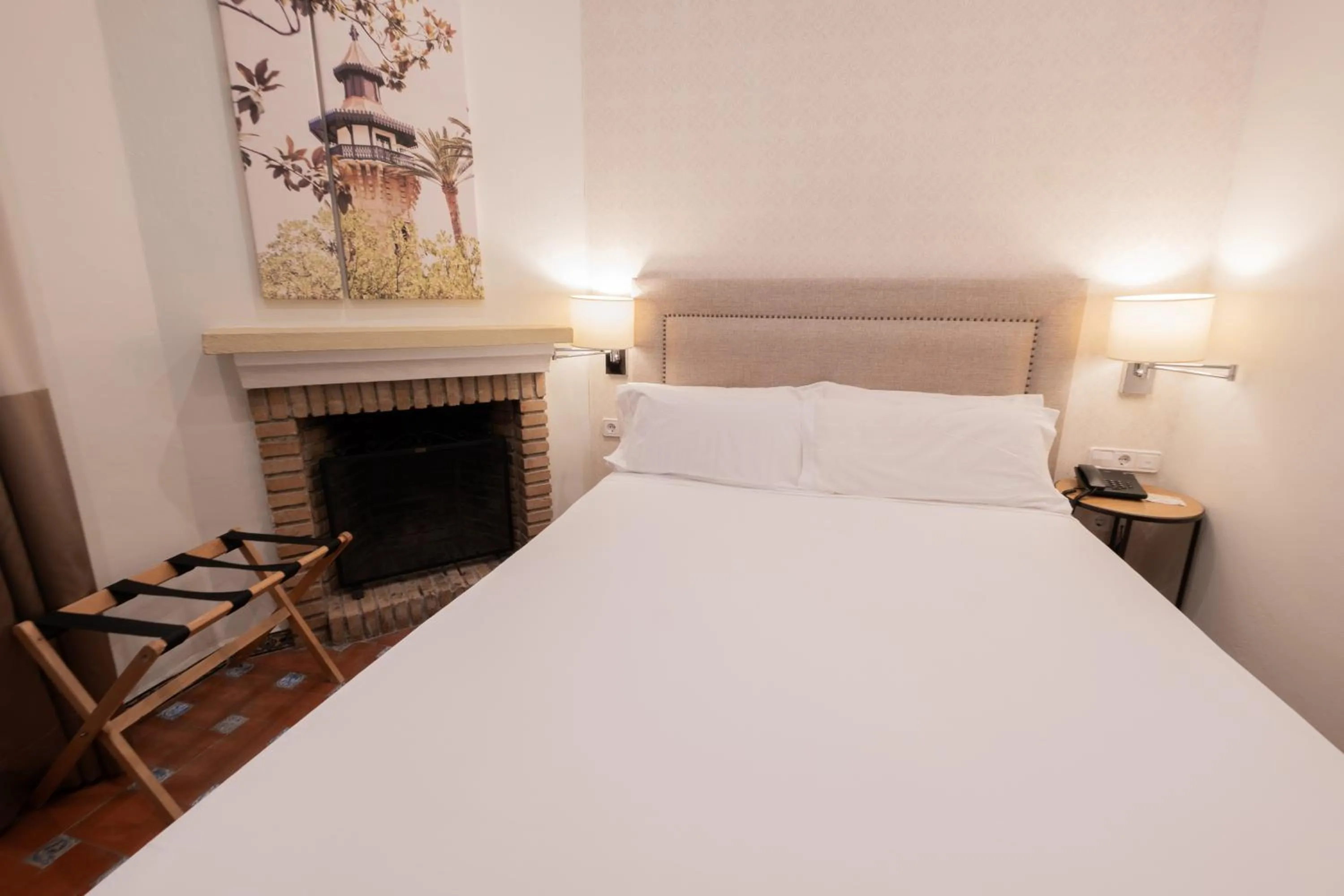 Bed in La Almoraima Hotel