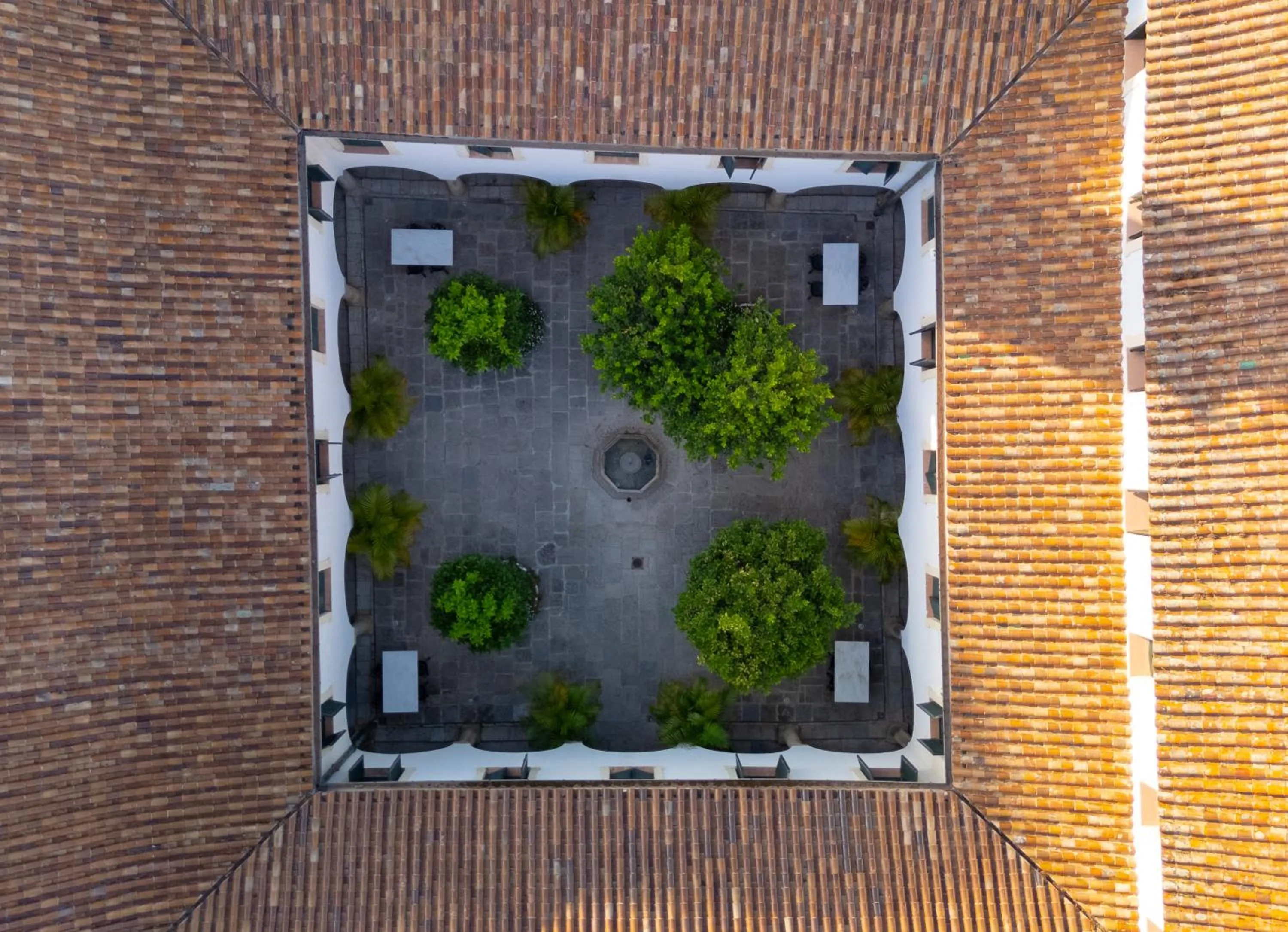 Patio in La Almoraima Hotel