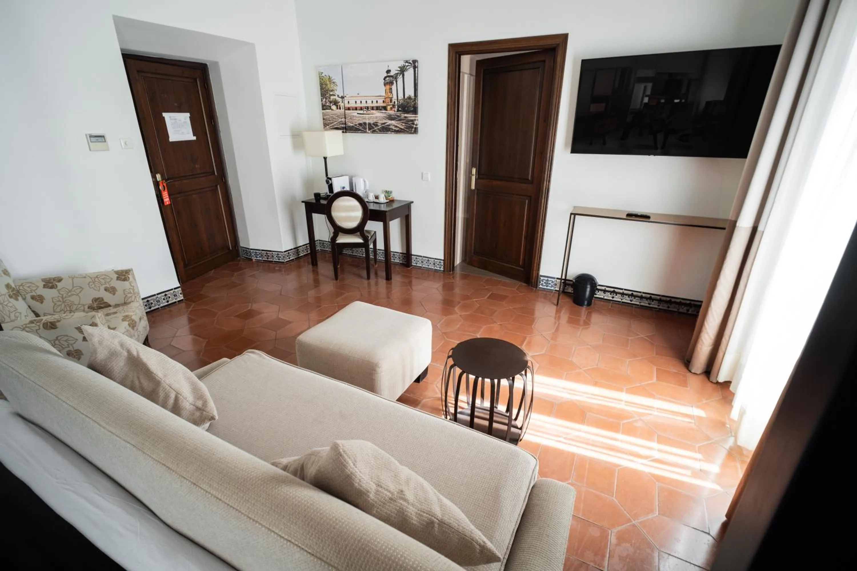 Seating area in La Almoraima Hotel