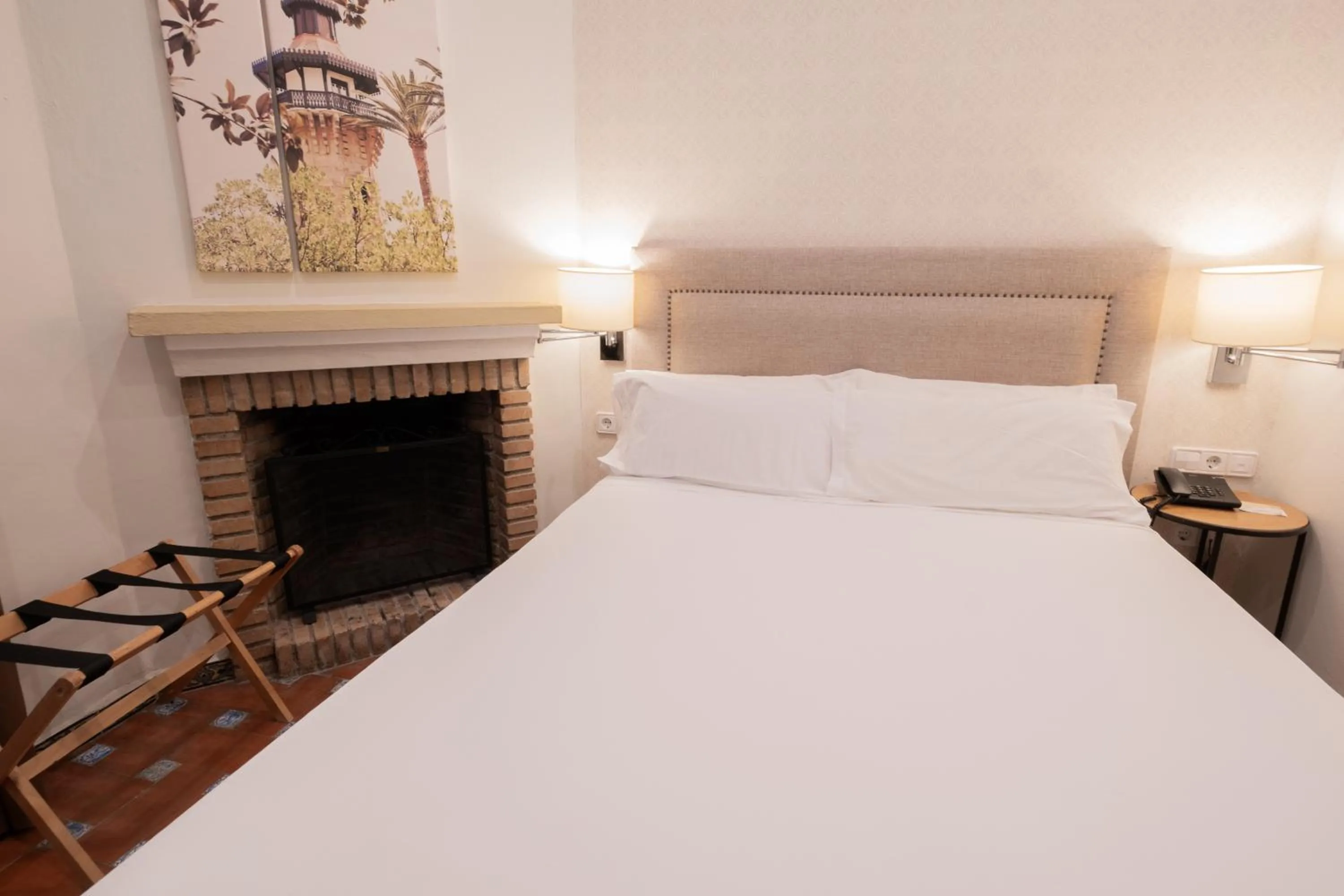 Bed in La Almoraima Hotel