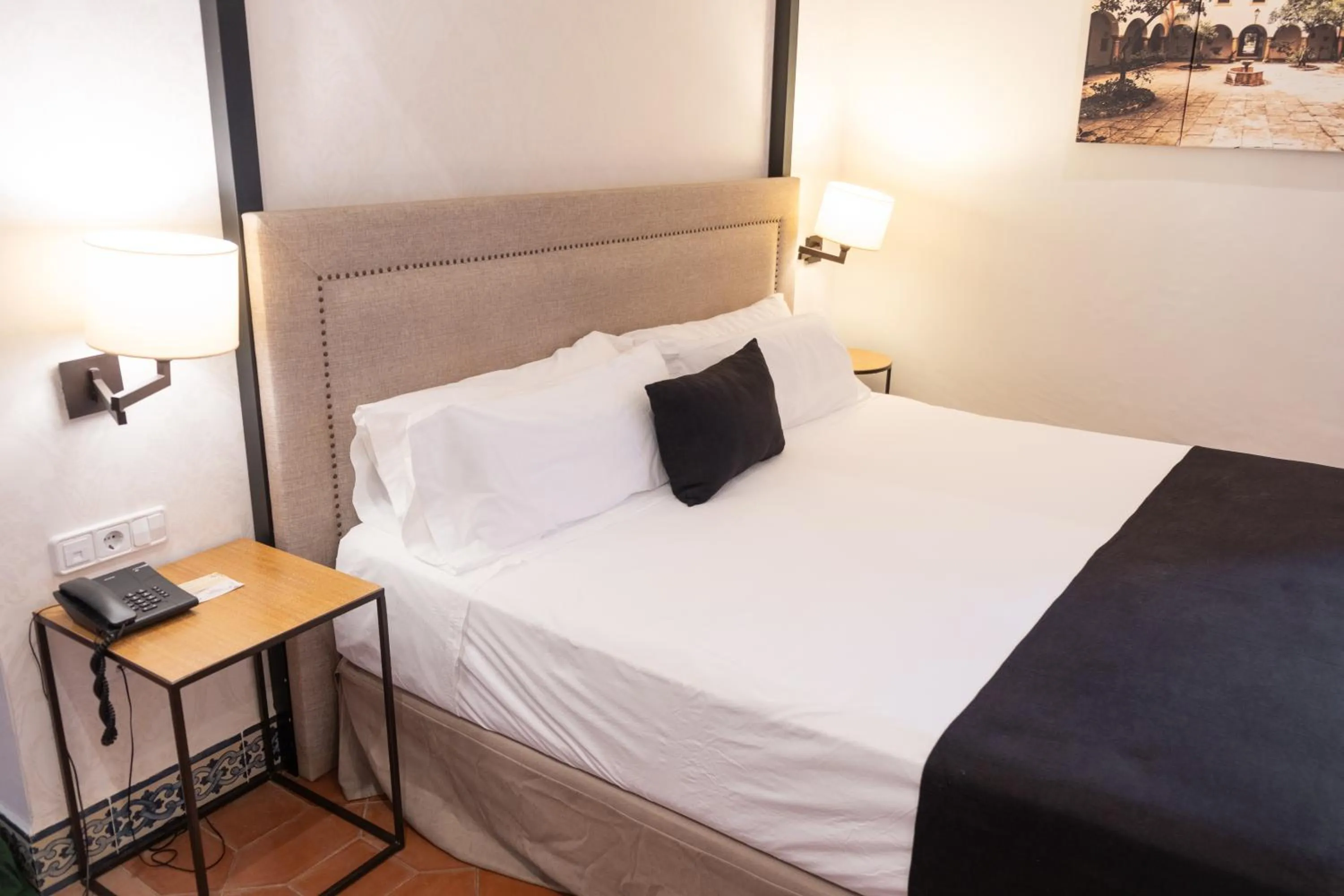 Bed in La Almoraima Hotel