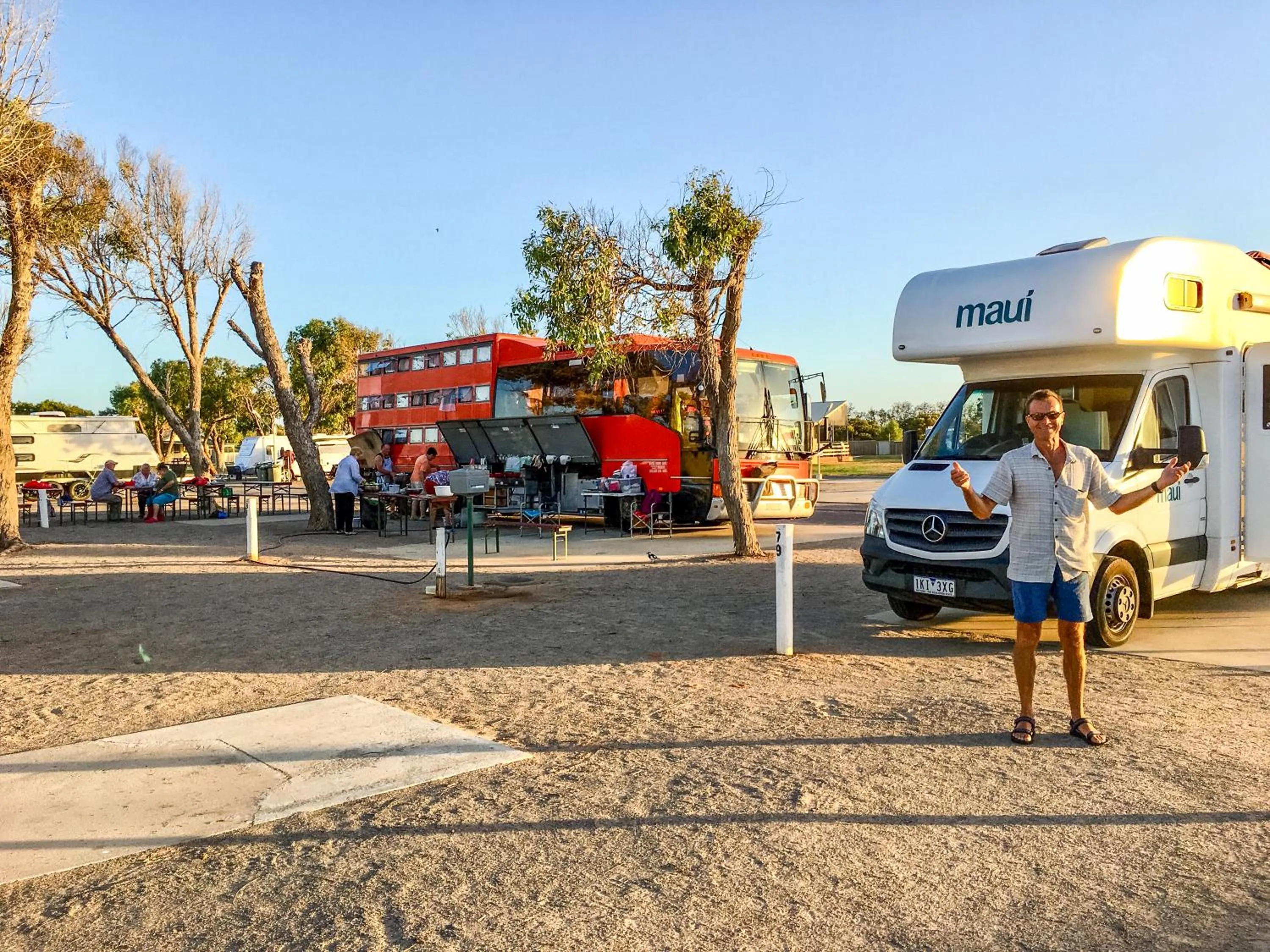 People in Sunset Beach Holiday Park