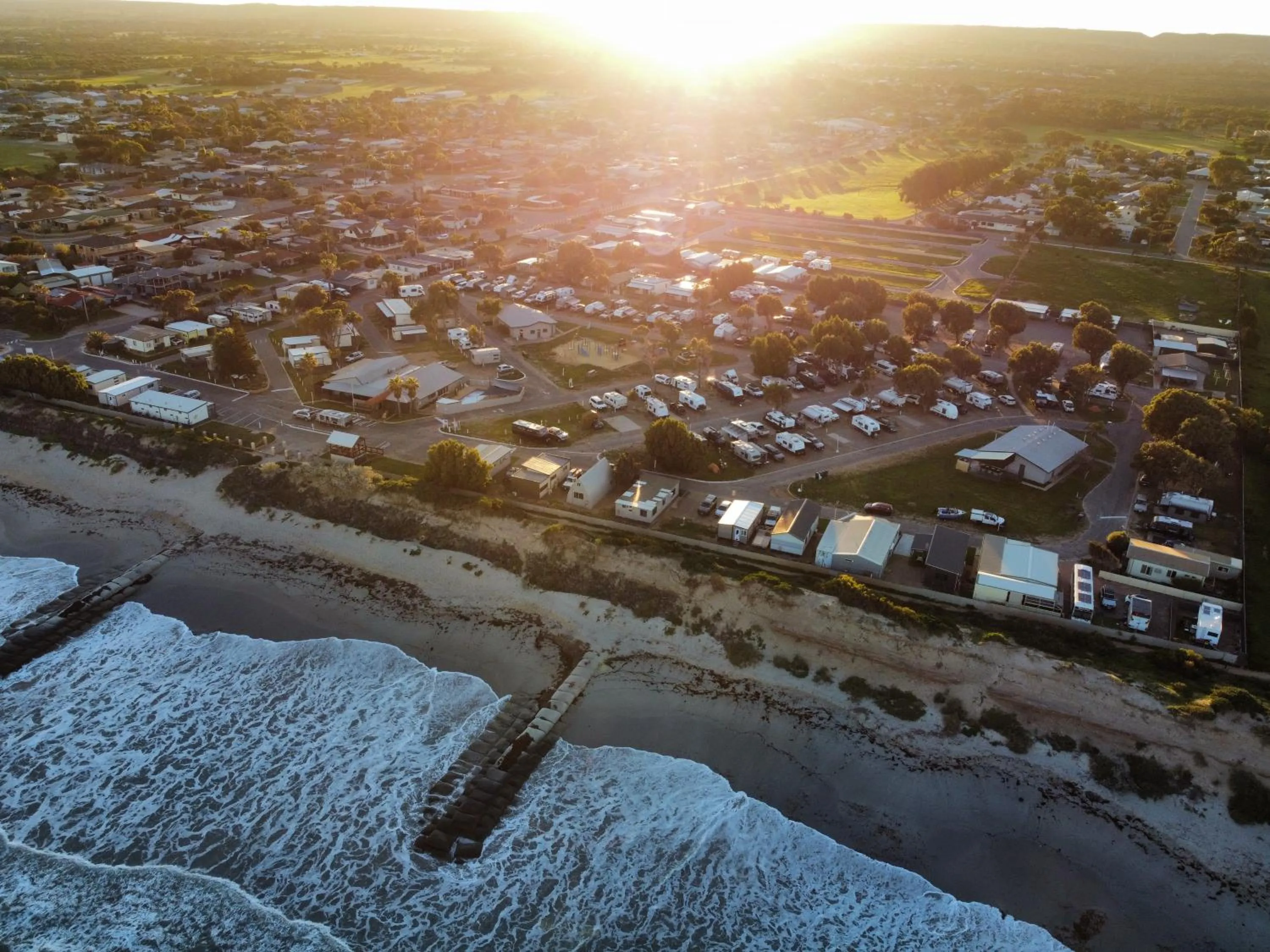 Bird's eye view in Sunset Beach Holiday Park