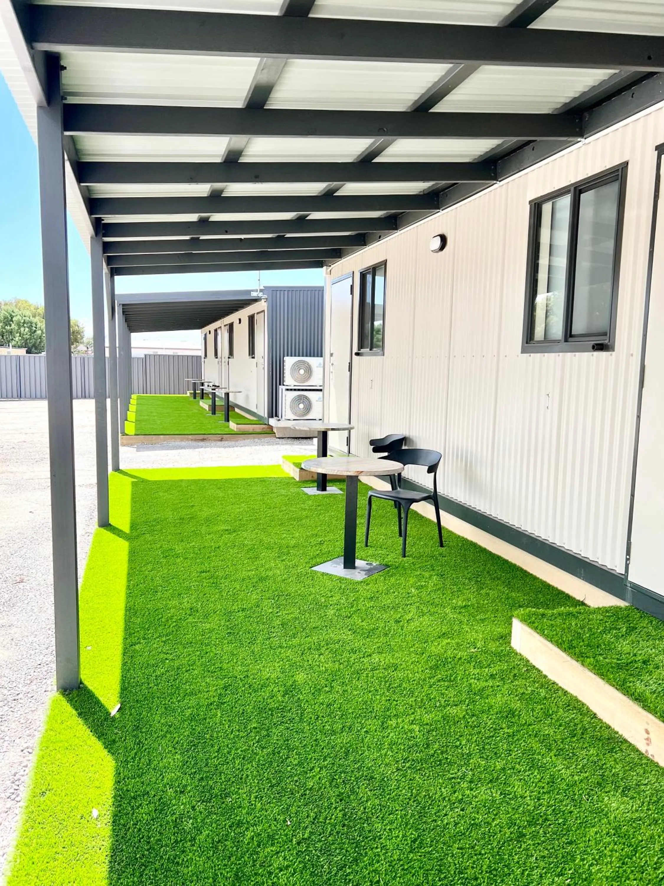 Seating area in Sunset Beach Holiday Park
