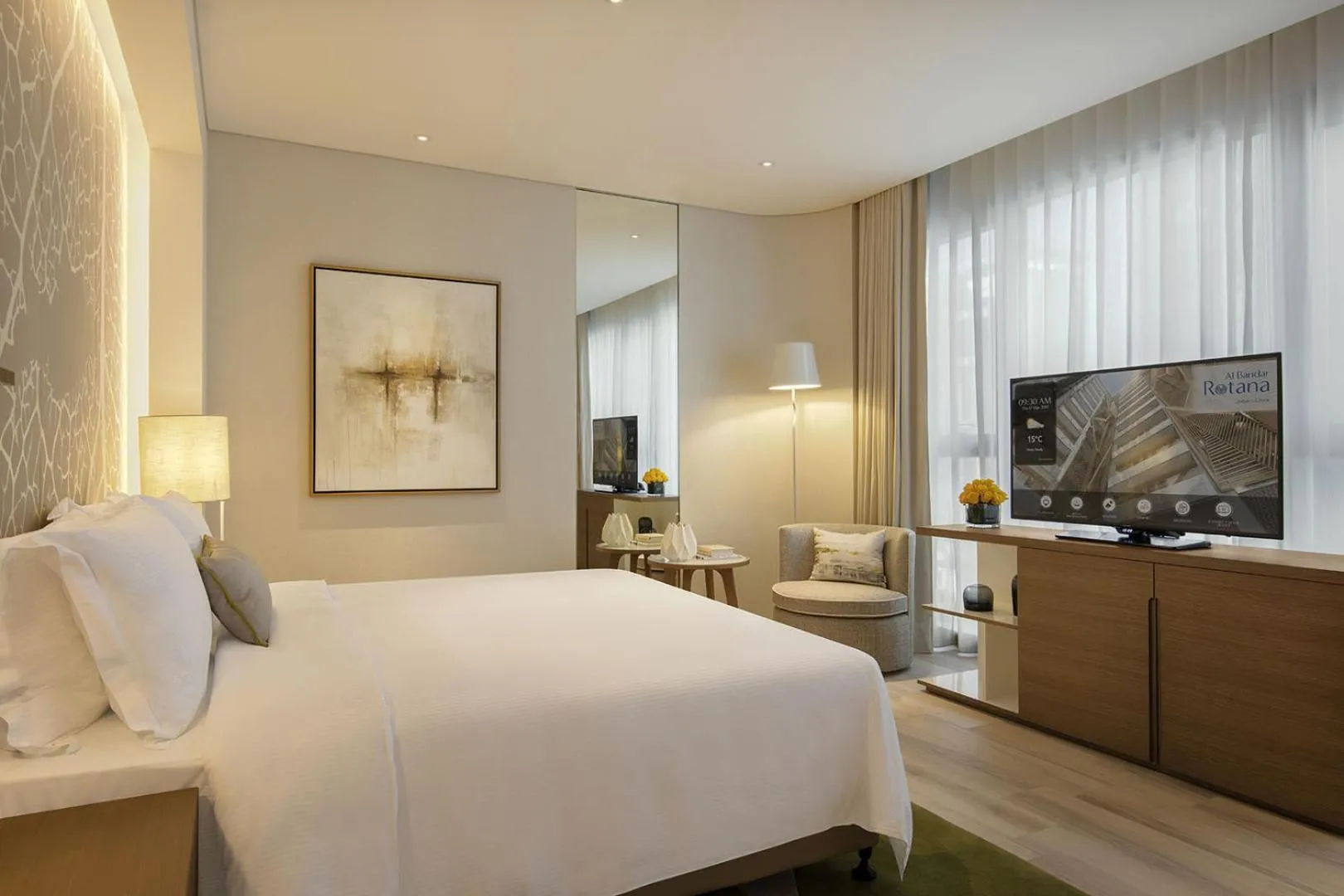 Bedroom, Bed in Al Bandar Rotana – Dubai Creek