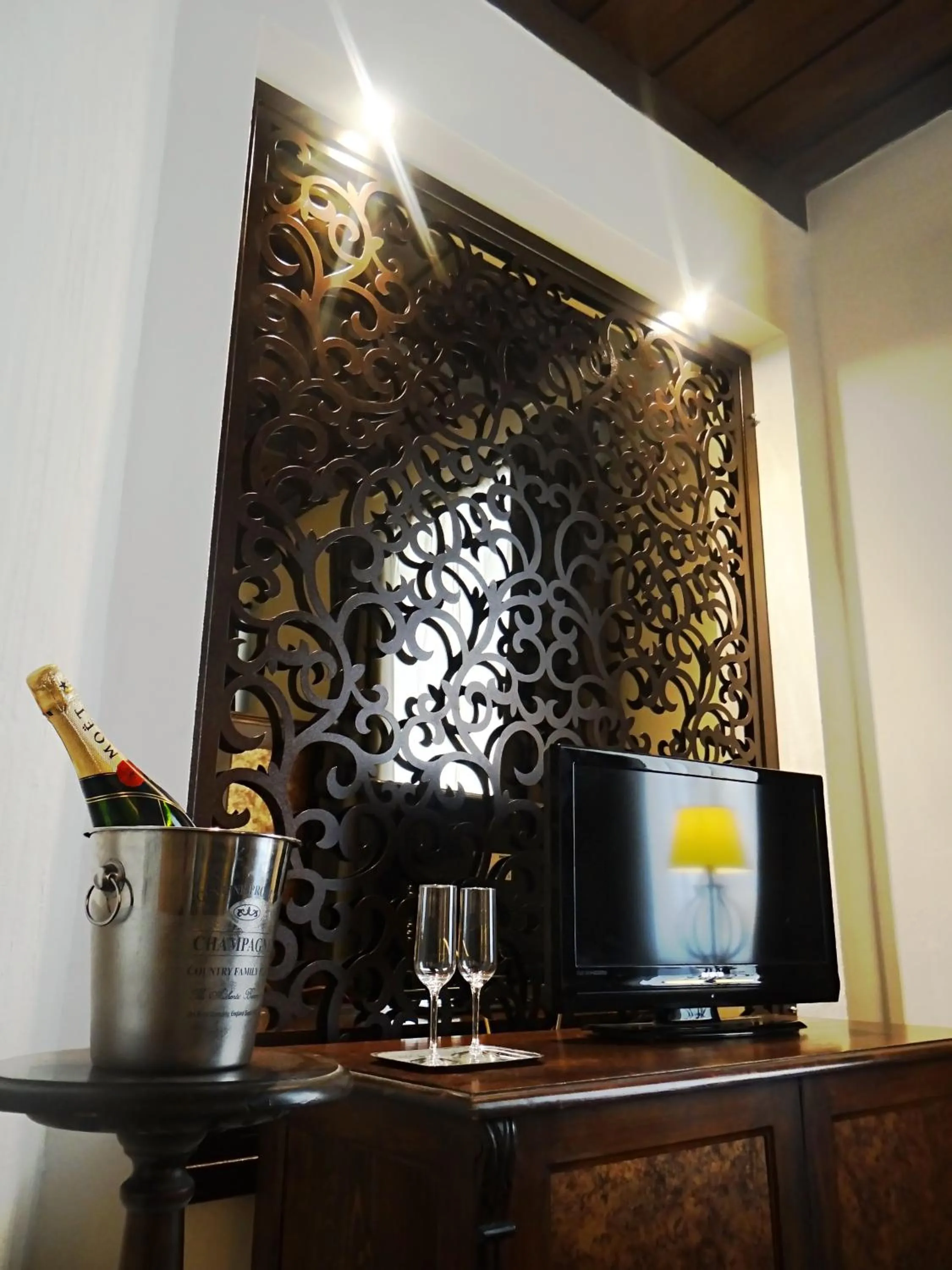 Decorative detail in Hotel U Kříže