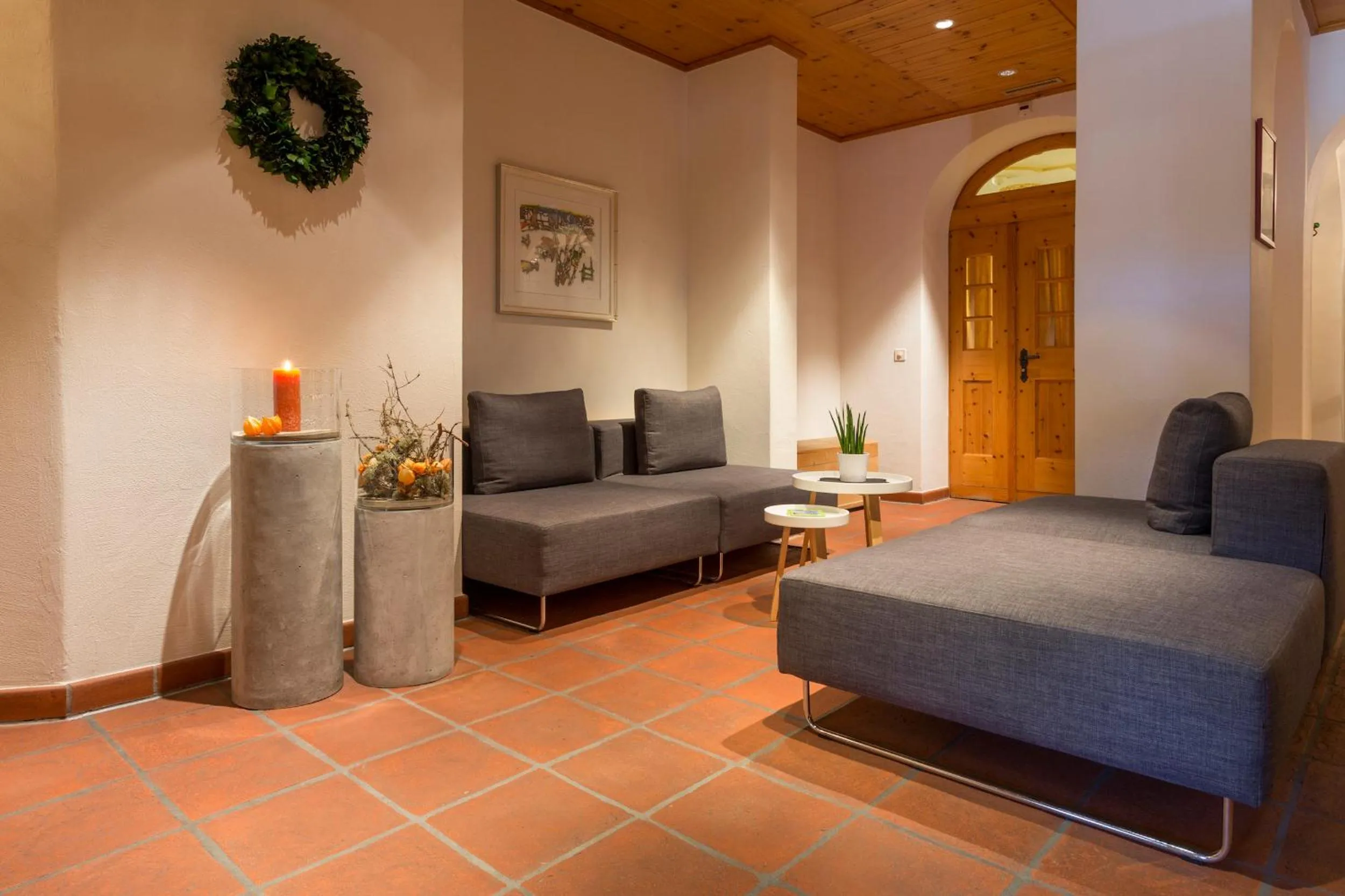 Lobby or reception in Hotel Laaxerhof