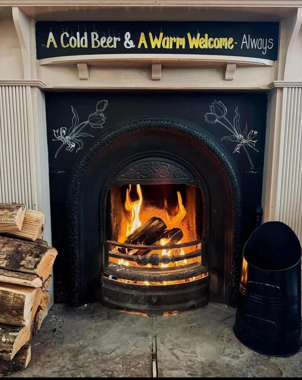 fireplace in The White House Inn - Whitby